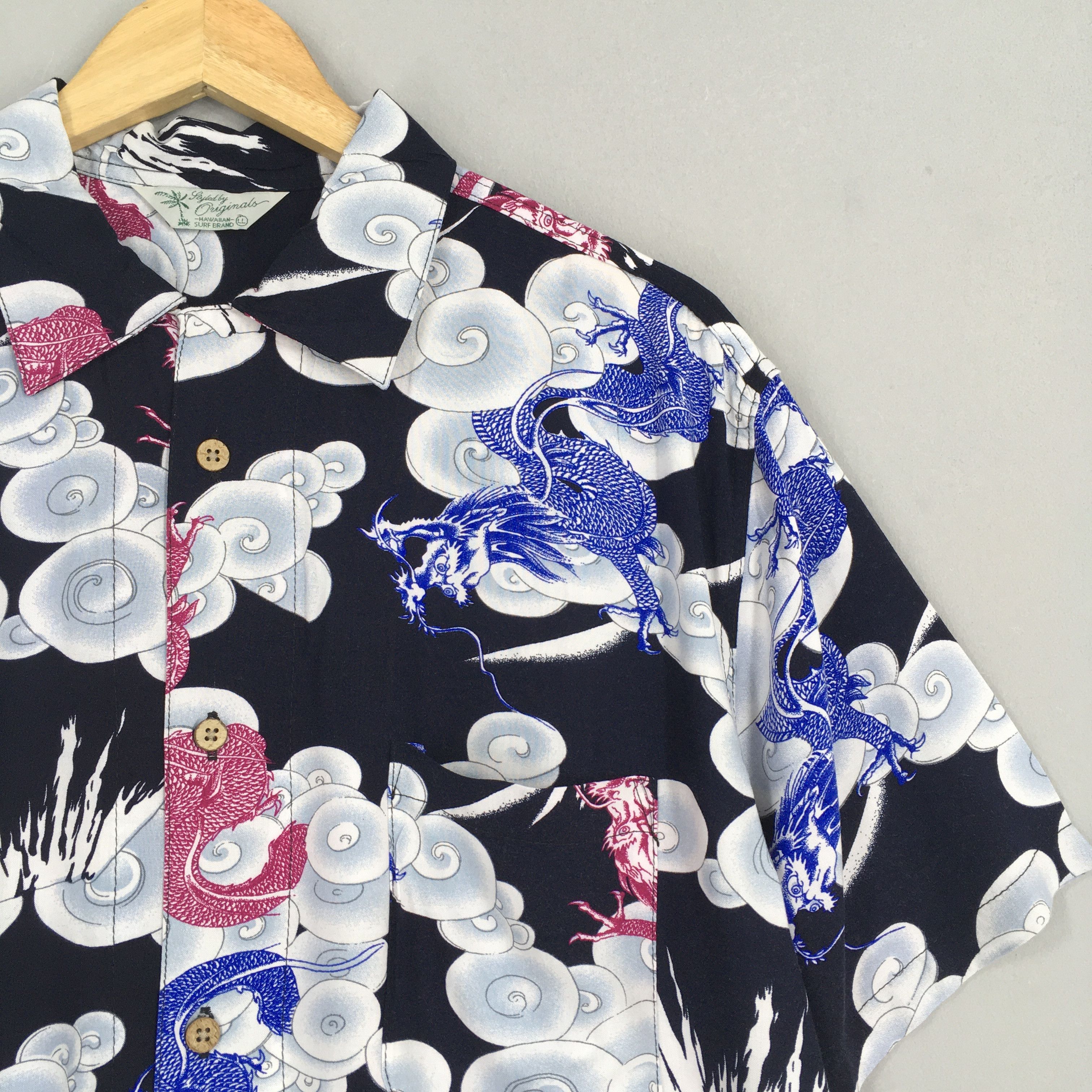 Other Vintage 80s Rockabilly Hawaiian Japanese Dragon Shirt Large Size US L / EU 52-54 / 3 - 2 Thumbnail