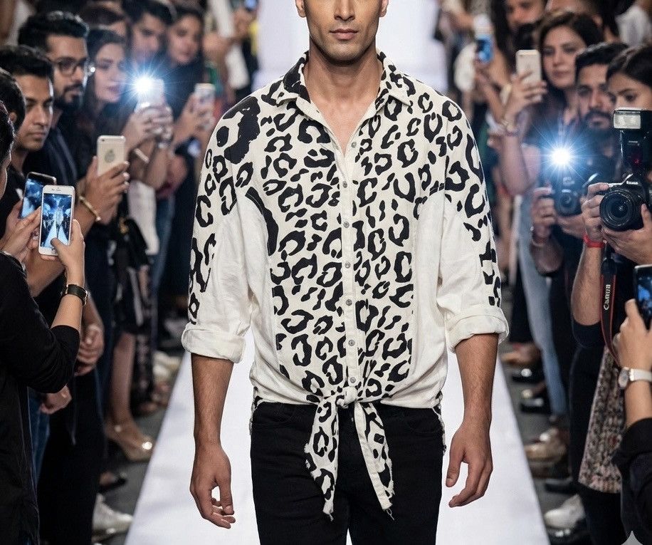 KMRii KMRii Archival Leopard Print Draped shirt Size US L / EU 52-54 / 3 - 1 Thumbnail