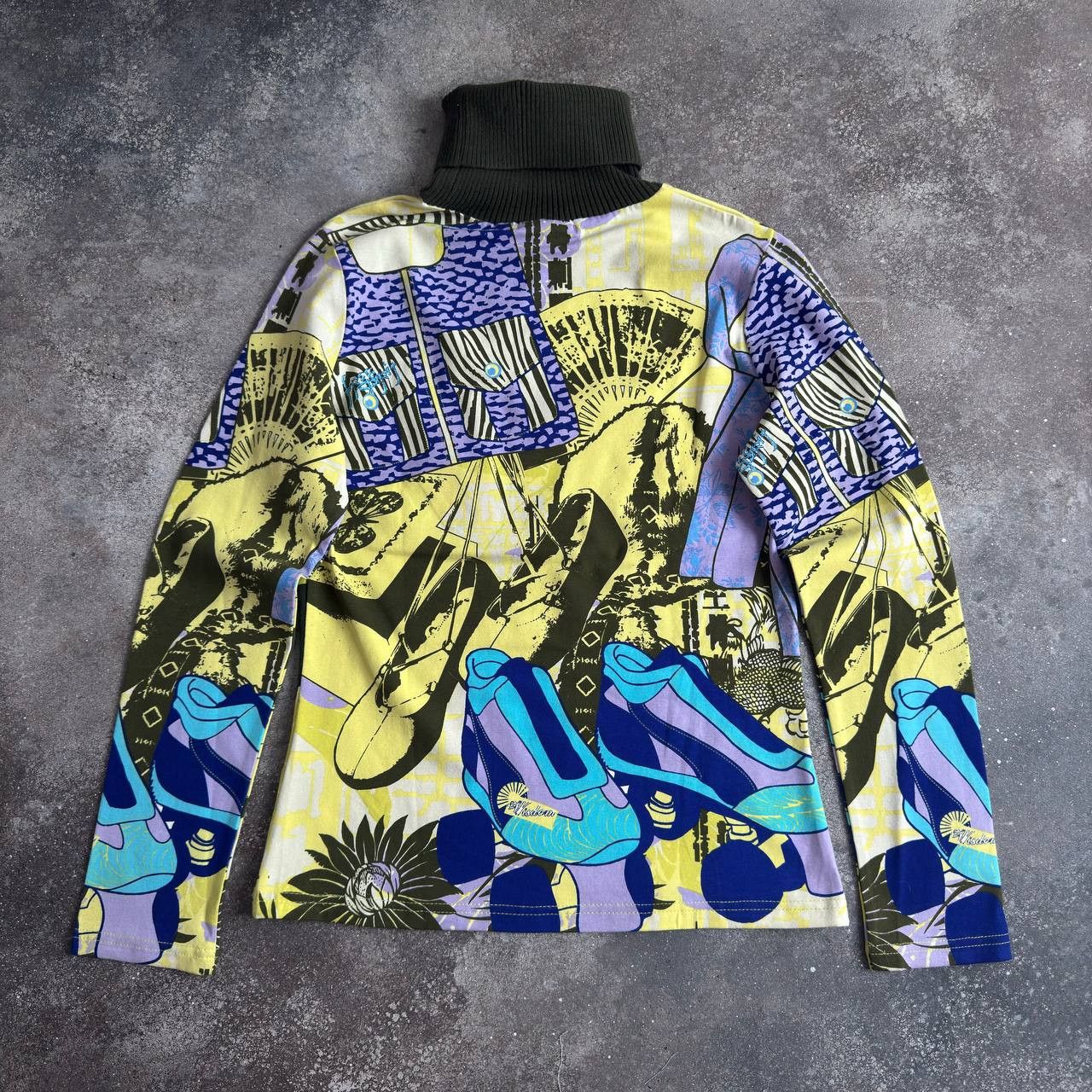 Custo Barcelona Custo Barcelona Y2K Vintage Lady Printed Long Sleeve Top Size M / US 6-8 / IT 42-44 - 8 Thumbnail