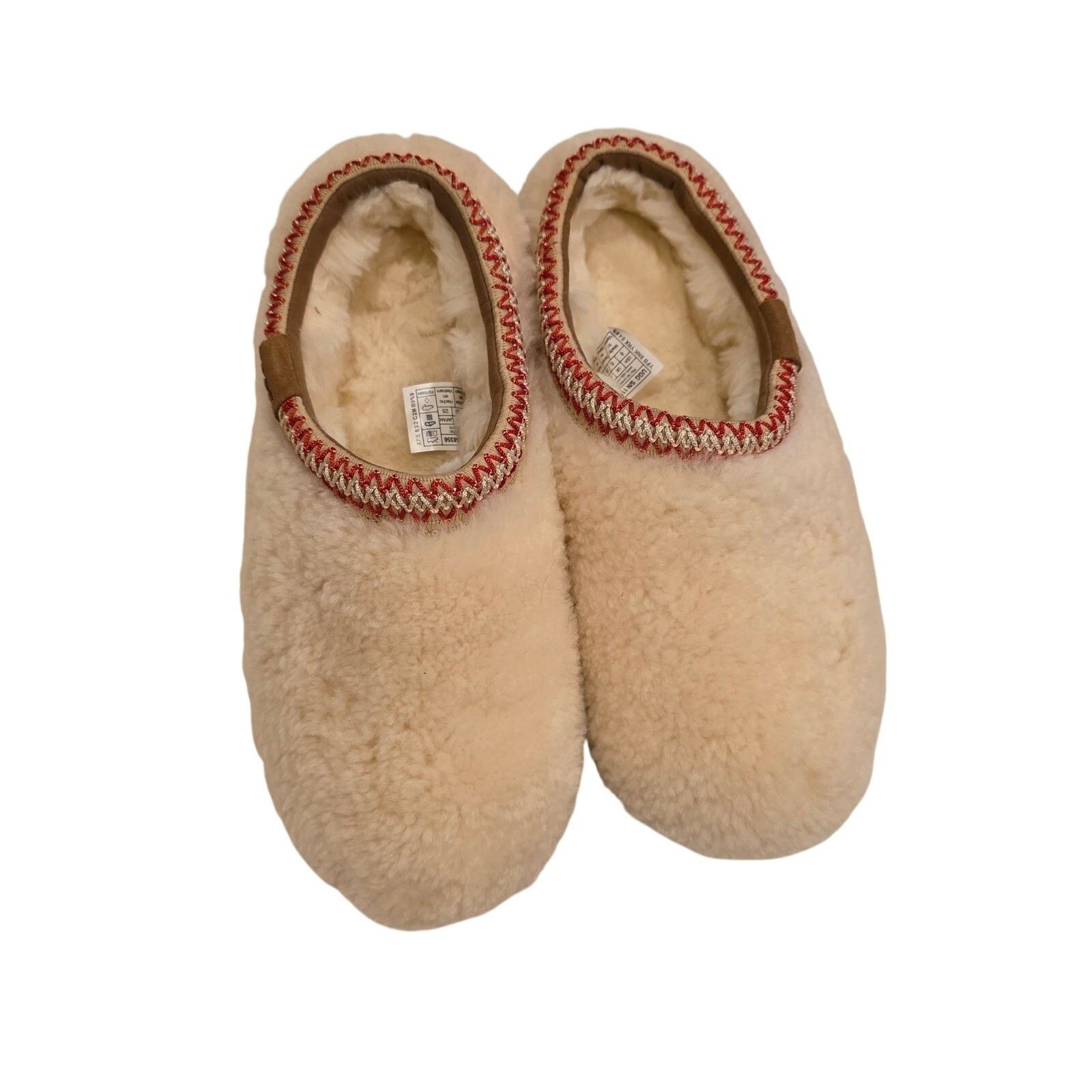 Ugg UGG Womens Shearling Wool Slippers Cream Cozy Slip On Size 8 Size US 8 / IT 38 - 2 Thumbnail