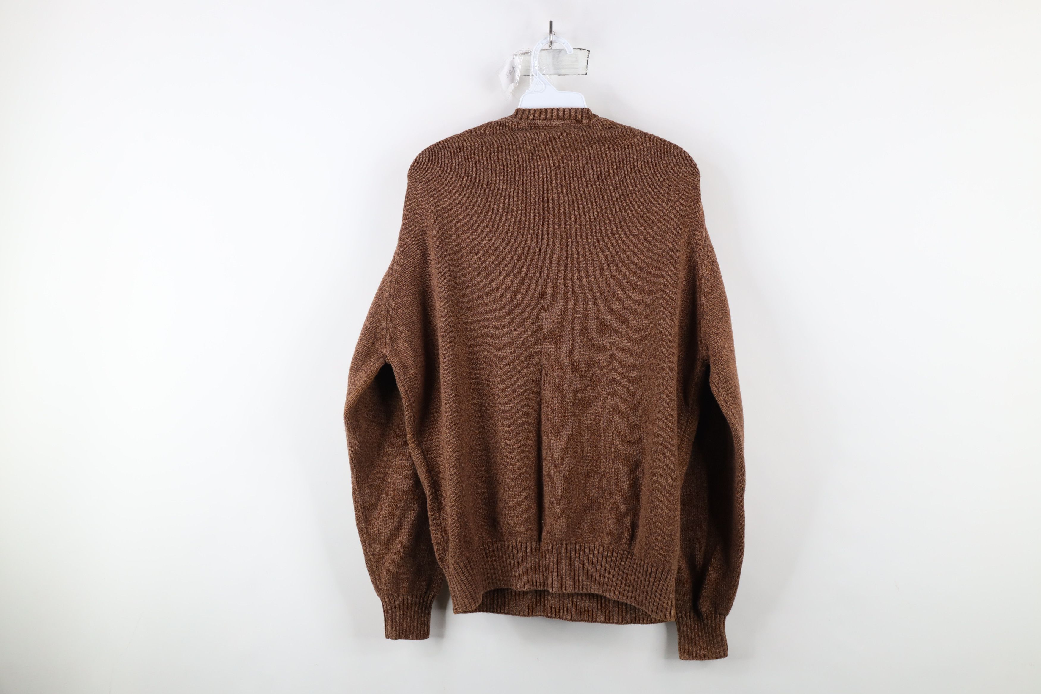 Vintage Vintage 90s Streetwear Ribbed Knit Crewneck Sweater Brown Size US L / EU 52-54 / 3 - 8 Thumbnail