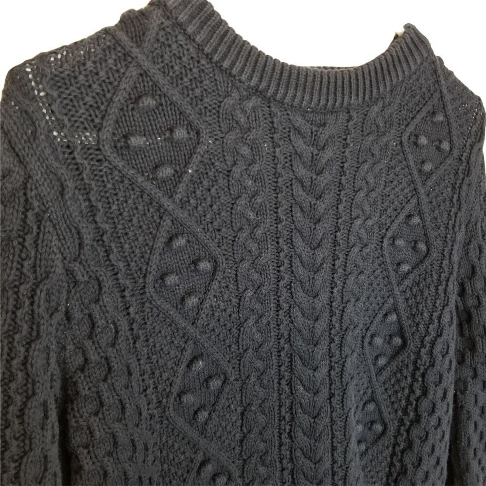 Zara Zara Womens Cable Knit Fisherman Sweater L Classic Preppy Size L / US 10 / IT 46 - 5 Thumbnail