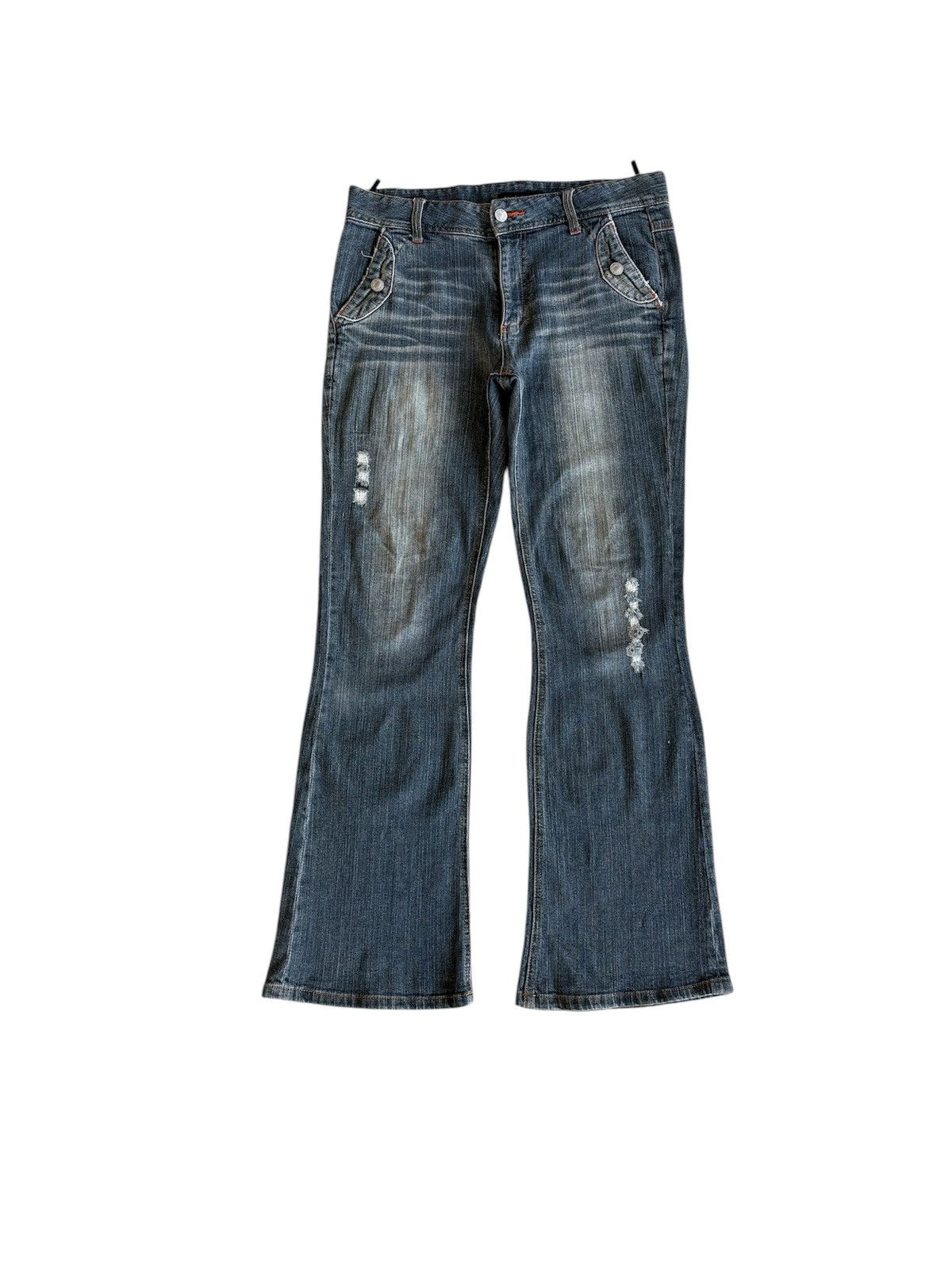 Japanese Brand Japanese Browdwin Johnpionir Flared Jeans Streetwear Denim Size US 32 / EU 48 - 1 Thumbnail