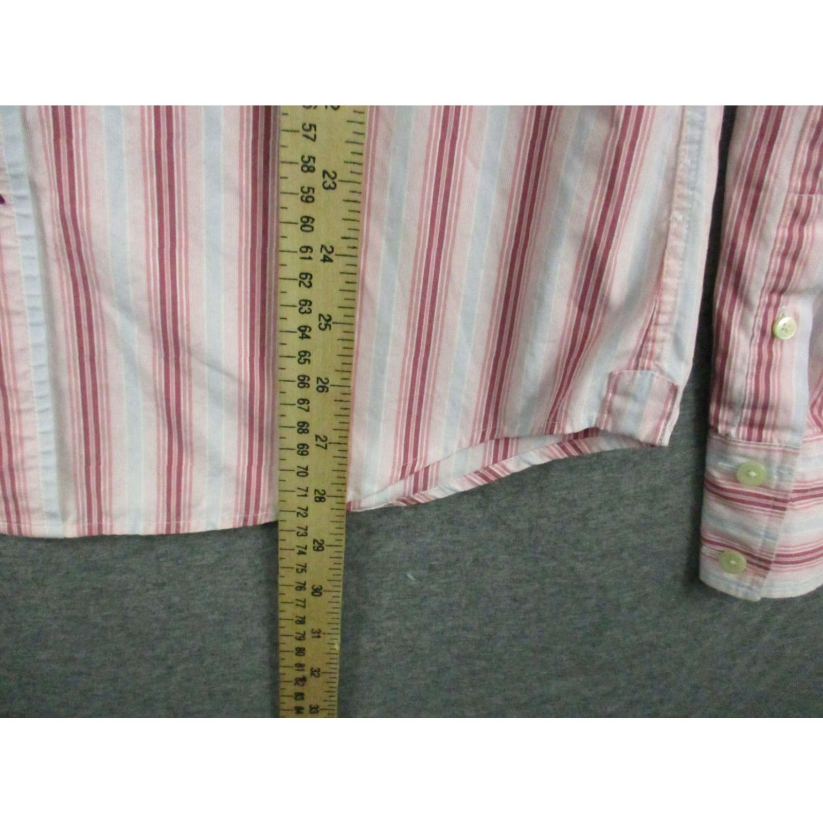 Abercrombie & Fitch VINTAGE Abercrombie & Fitch Shirt Men Button-Up Pink White Stripe Medium Airthletic 40 in Chest Striped Long Sleeve Cotton Size US M / EU 48-50 / 2 - 6 Thumbnail