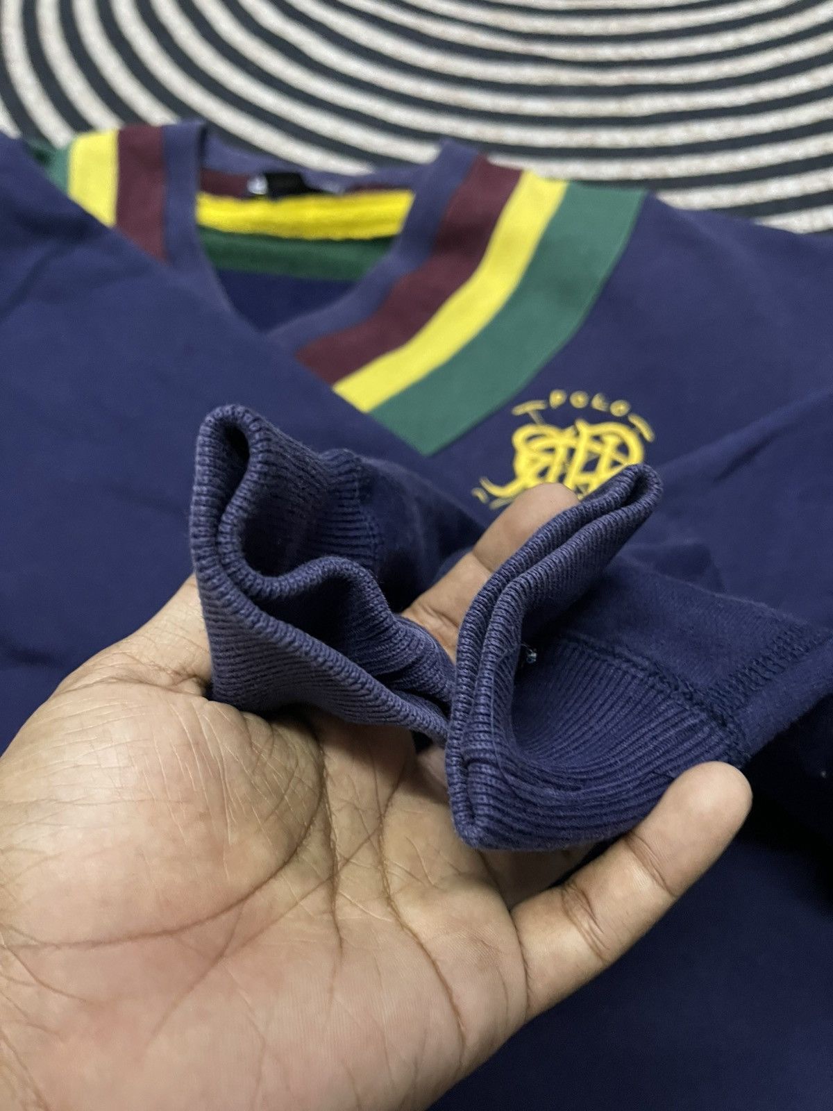 Polo Ralph Lauren 90s POLO BY RALPH LAUREN V-NECK COLLEGE STYLE SWEATER Size US L / EU 52-54 / 3 - 10 Thumbnail