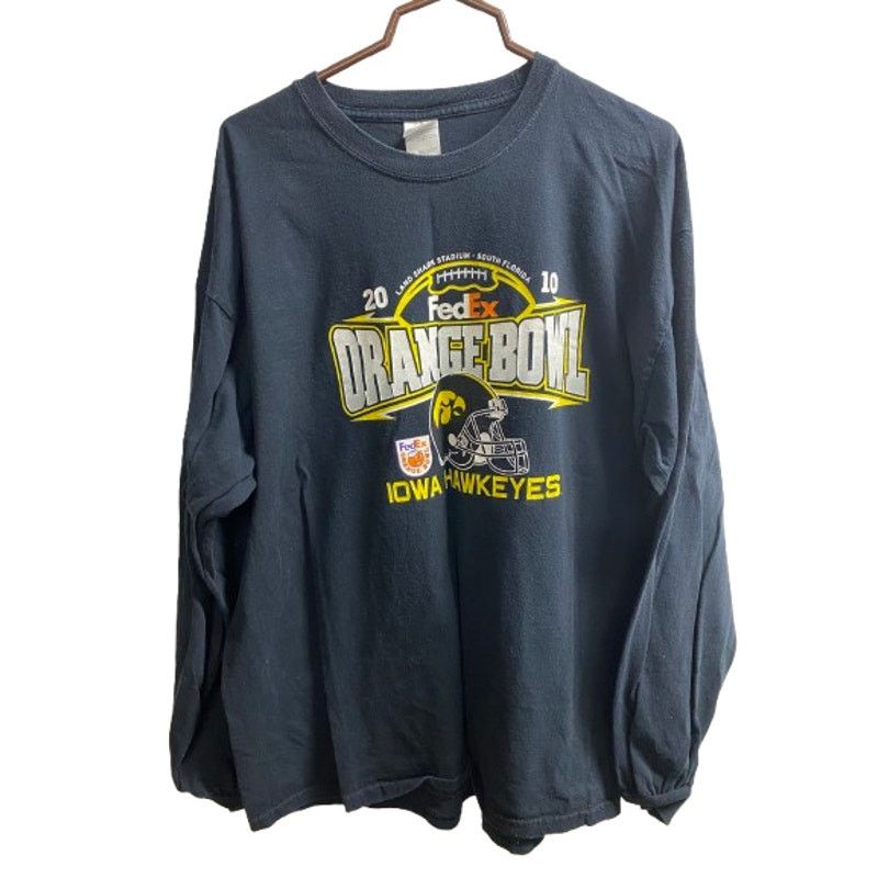 Gildan Iowa Hawkeyes Orange Bowl 2010 Long Sleeve 2XL Pre Owned Size US XL / EU 56 / 4 - 1 Thumbnail