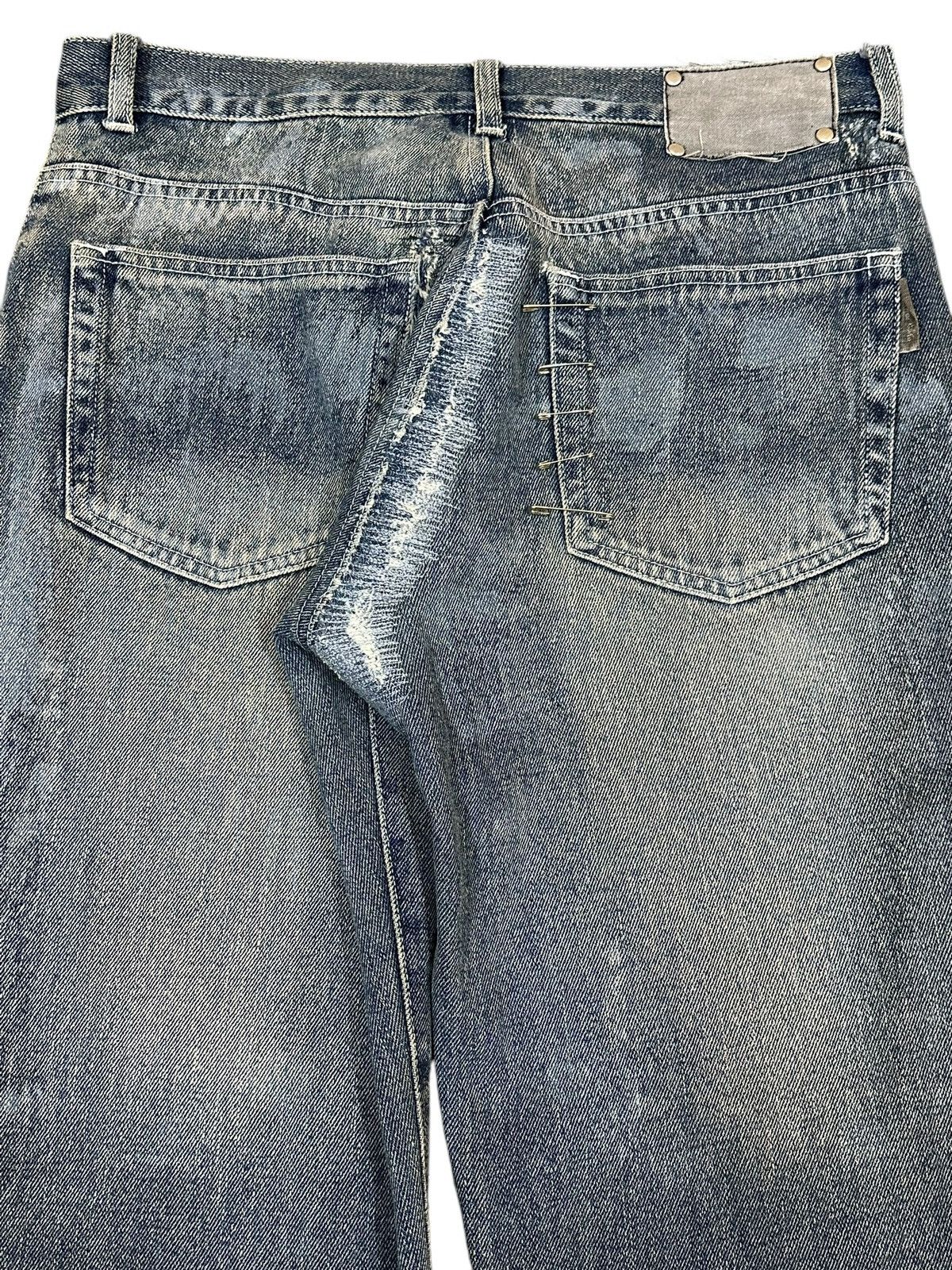 If Six Was Nine Vintage Japanese Brand Punk Embroidered Style Wide Leg Jeans Size US 31 - 6 Thumbnail