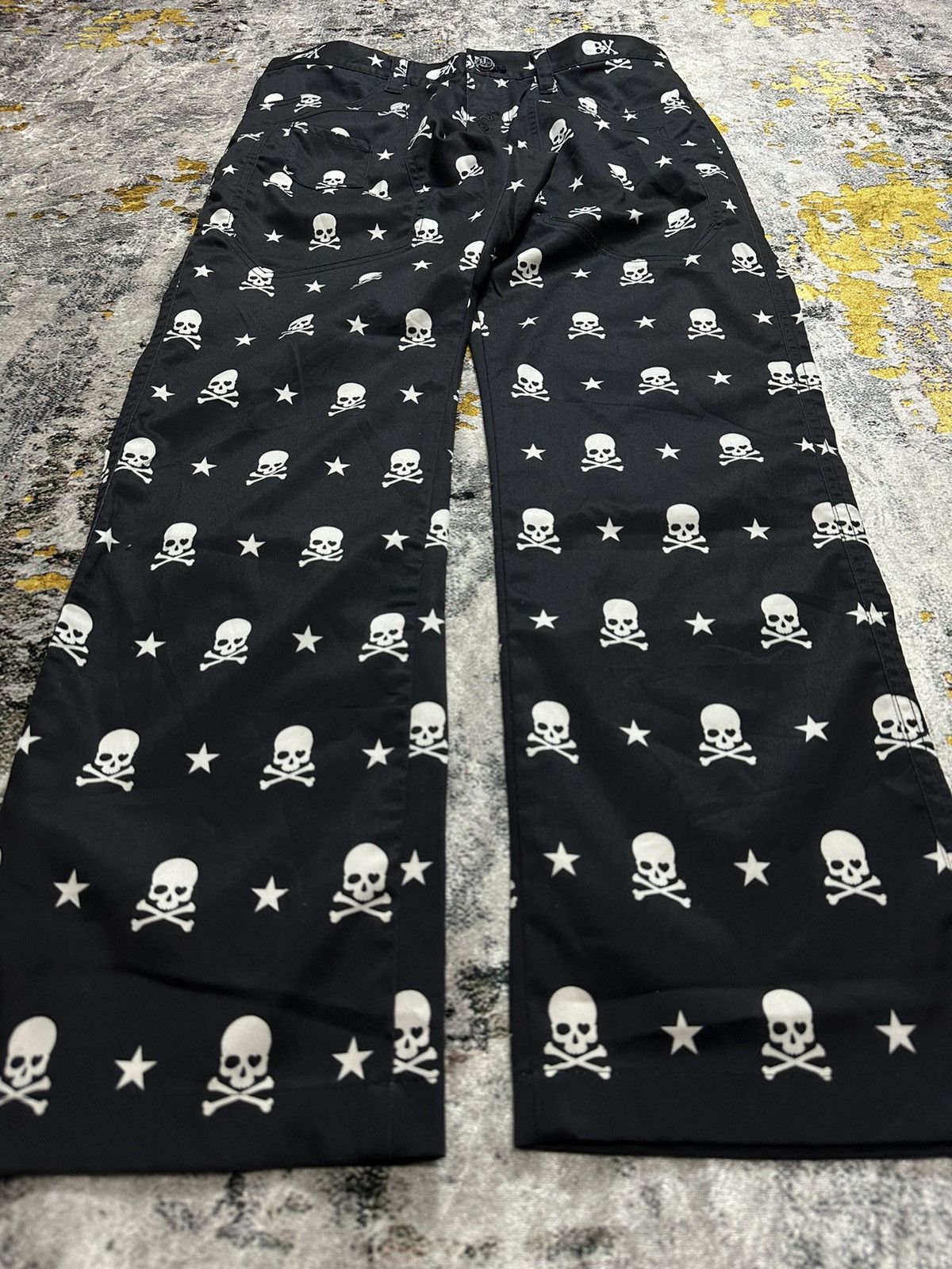 Hysteric Glamour Japanese Skull Full Print Y2k Punk Alexander McQueen STYLE Size US 33 - 3 Thumbnail