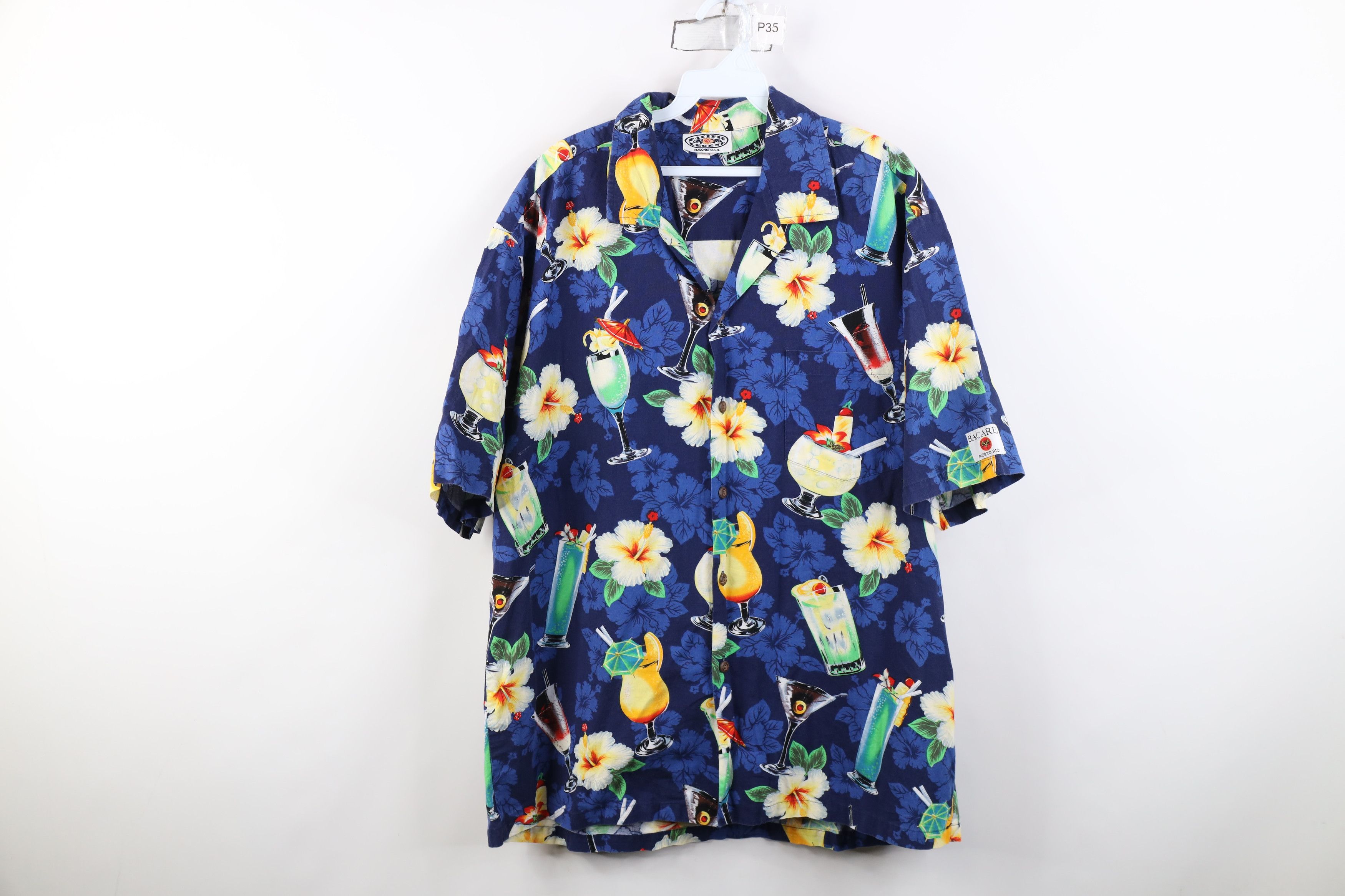 Vintage Vintage 90s Flower Beach Luau Hawaiian Button Shirt USA Size US XL / EU 56 / 4 - 1 Thumbnail