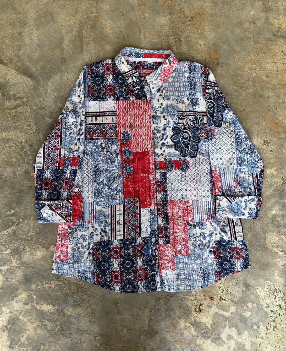 Hysteric Glamour Y2k Kapital Style Color Block Shirt Size US L / EU 52-54 / 3 - 1 Thumbnail