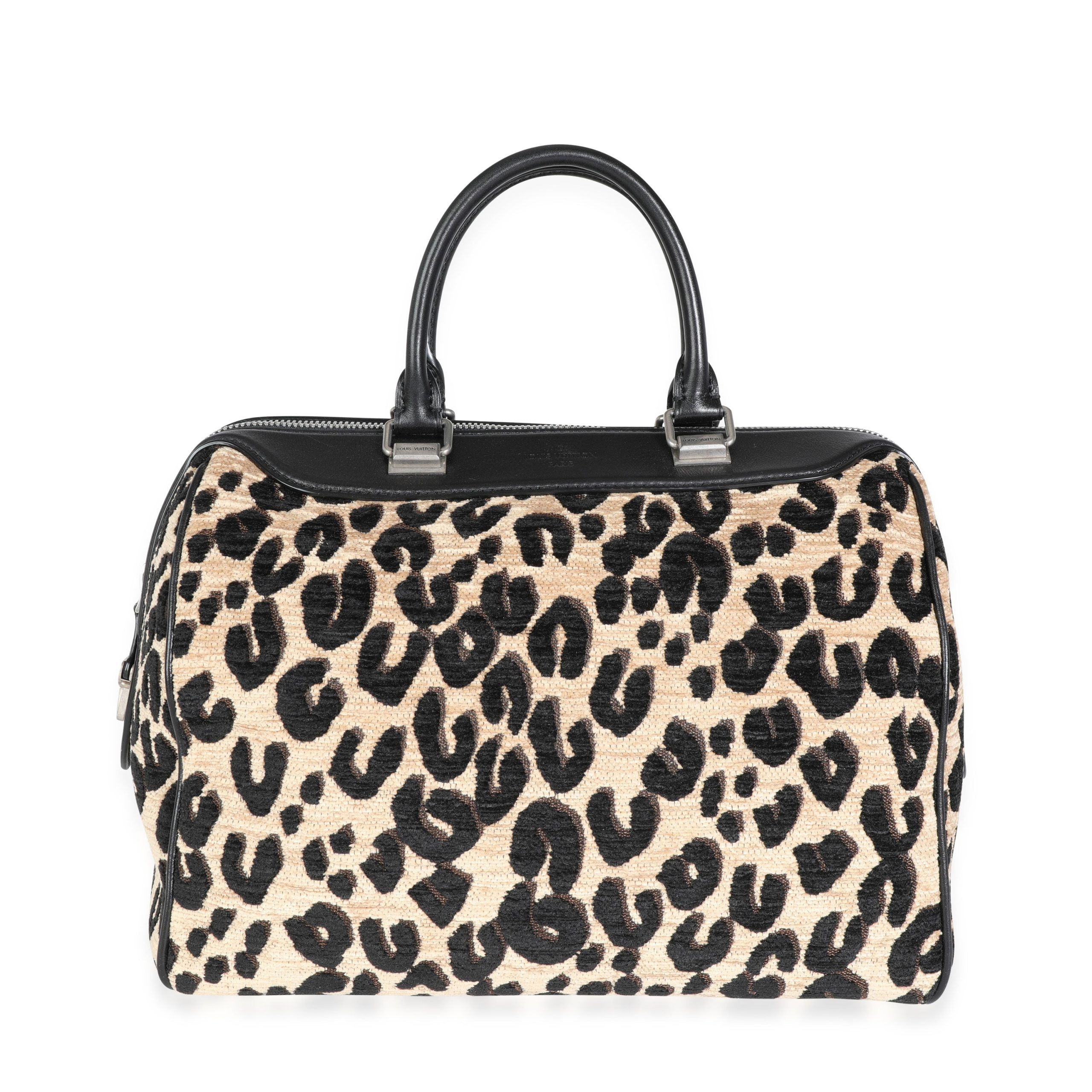 image of Louis Vuitton X Stephen Sprouse Limited Edition Jacquard Leopard Speedy 30 in Yellow, Women's