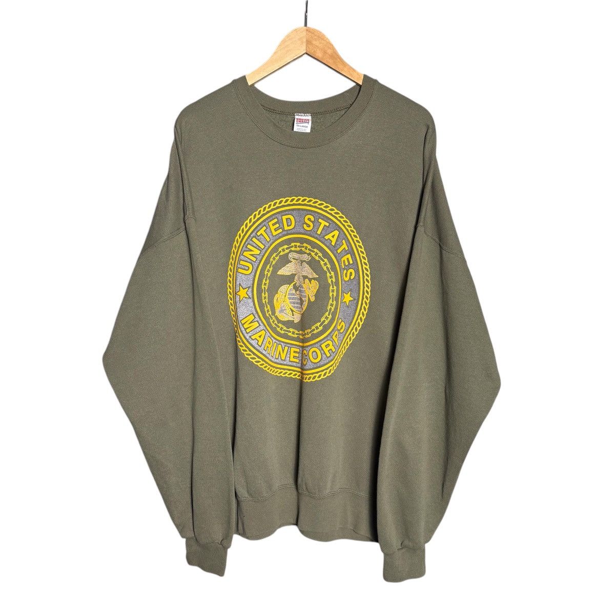 Vintage Vintage 90s USMC Reflector Logo Crewneck Sweatshirt Size US XXL / EU 58 / 5 - 1 Thumbnail