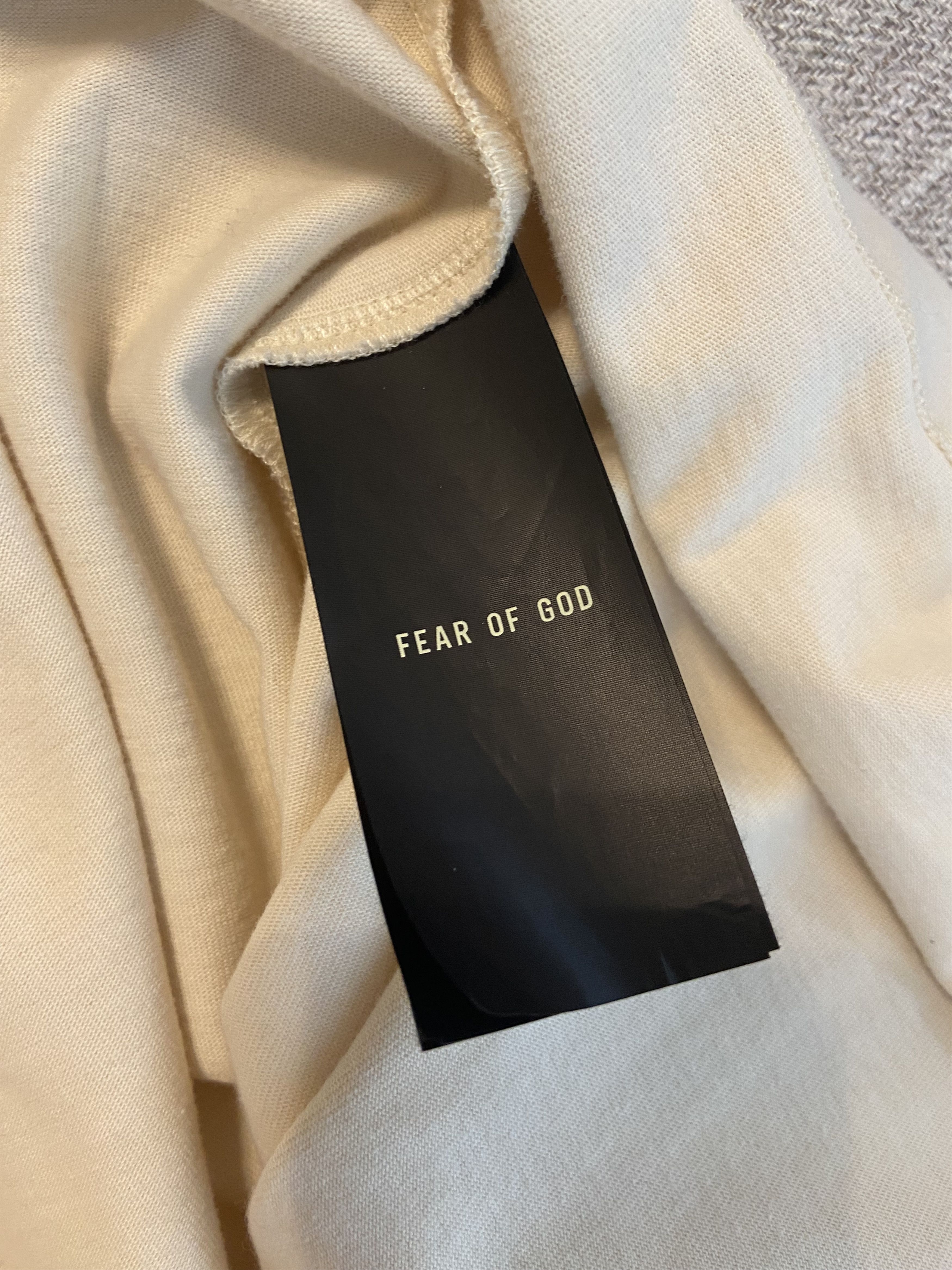 Fear of God fear of god mainline mock neck cotton L/S tee cream white Size US S / EU 44-46 / 1 - 7 Thumbnail