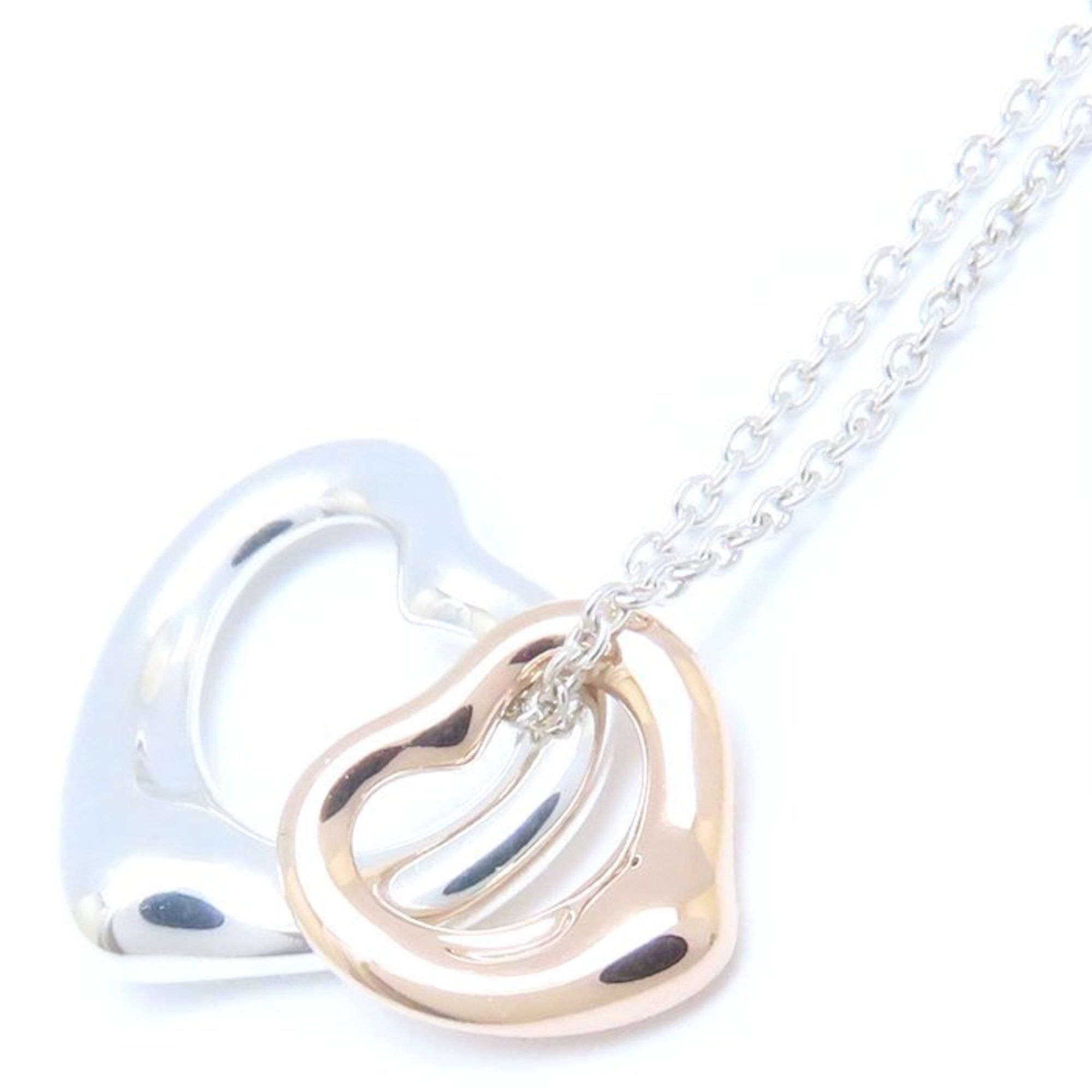 Tiffany & Co. TIFFANY&Co. Tiffany Double Heart Necklace Elsa Peretti Silver 925xK18PG Pink Gold 293756 Size ONE SIZE - 1 Thumbnail