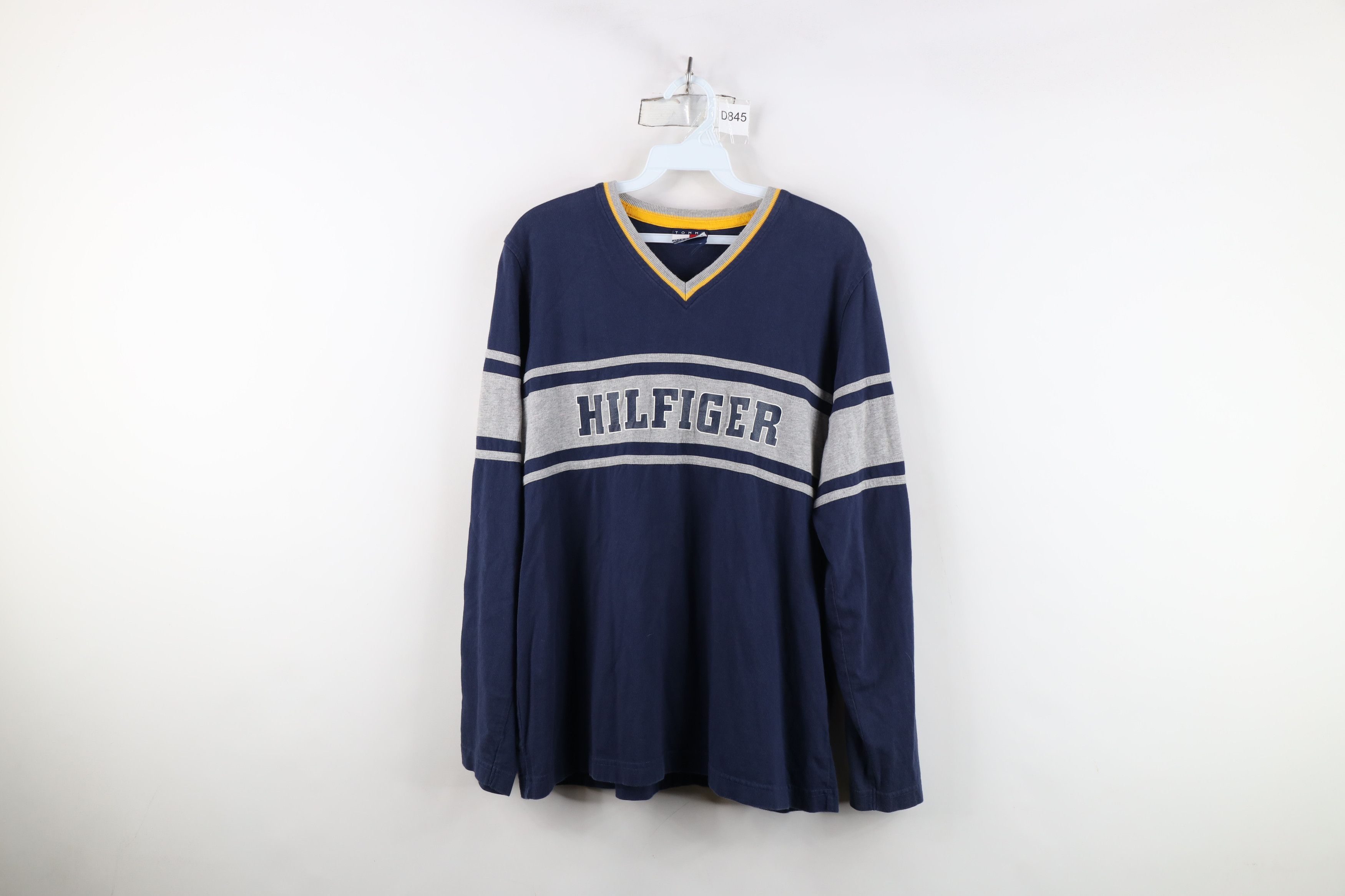 Tommy Hilfiger Vintage 90s Tommy Hilfiger Spell Long Sleeve T-Shirt Blue Size US M / EU 48-50 / 2 - 1 Thumbnail