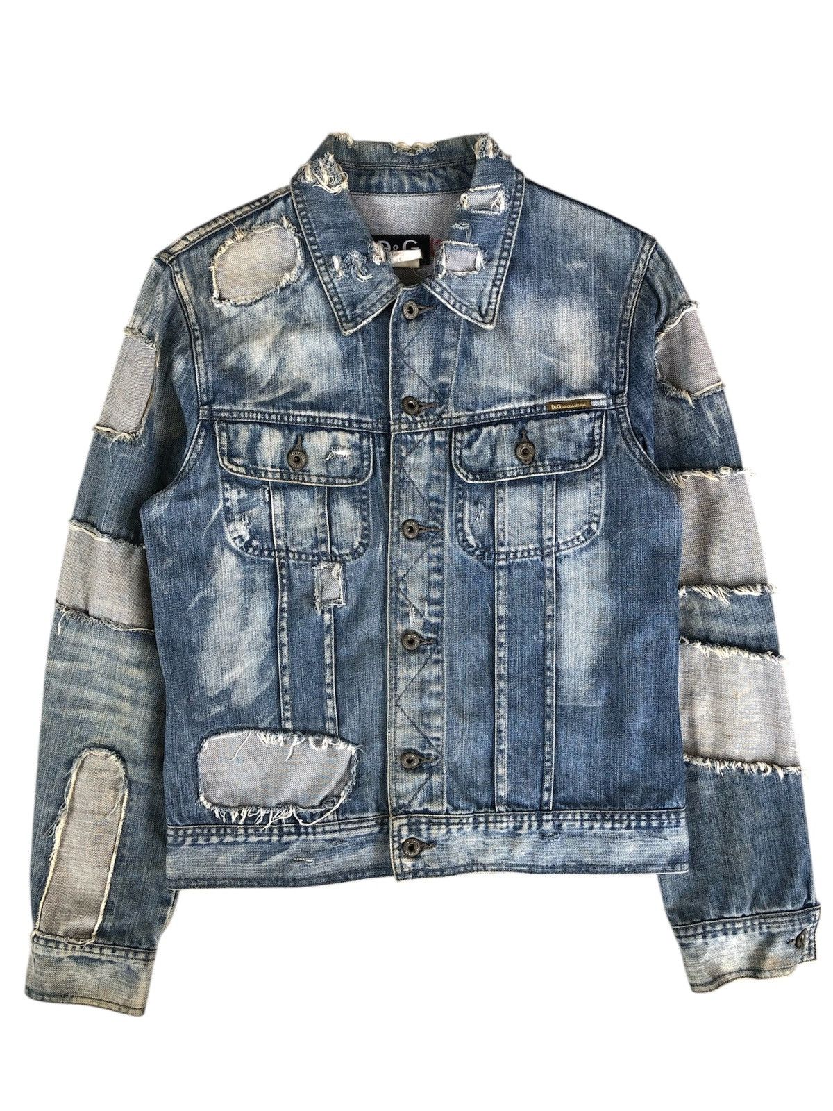 Dolce & Gabbana Dolce & Gabbana Boro Patchwork Distressed Denim Jacket Size US S / EU 44-46 / 1 - 1 Thumbnail