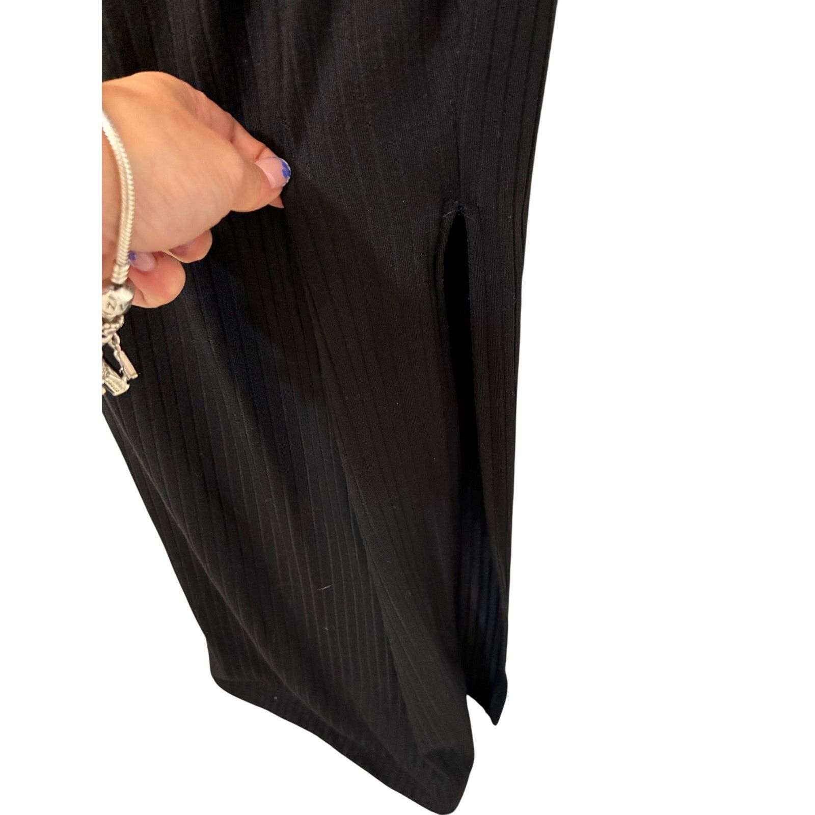Other Heart&Hips Womens Black Turtleneck Sweater Dress Maxi L Slit Size L / US 10 / IT 46 - 5 Thumbnail