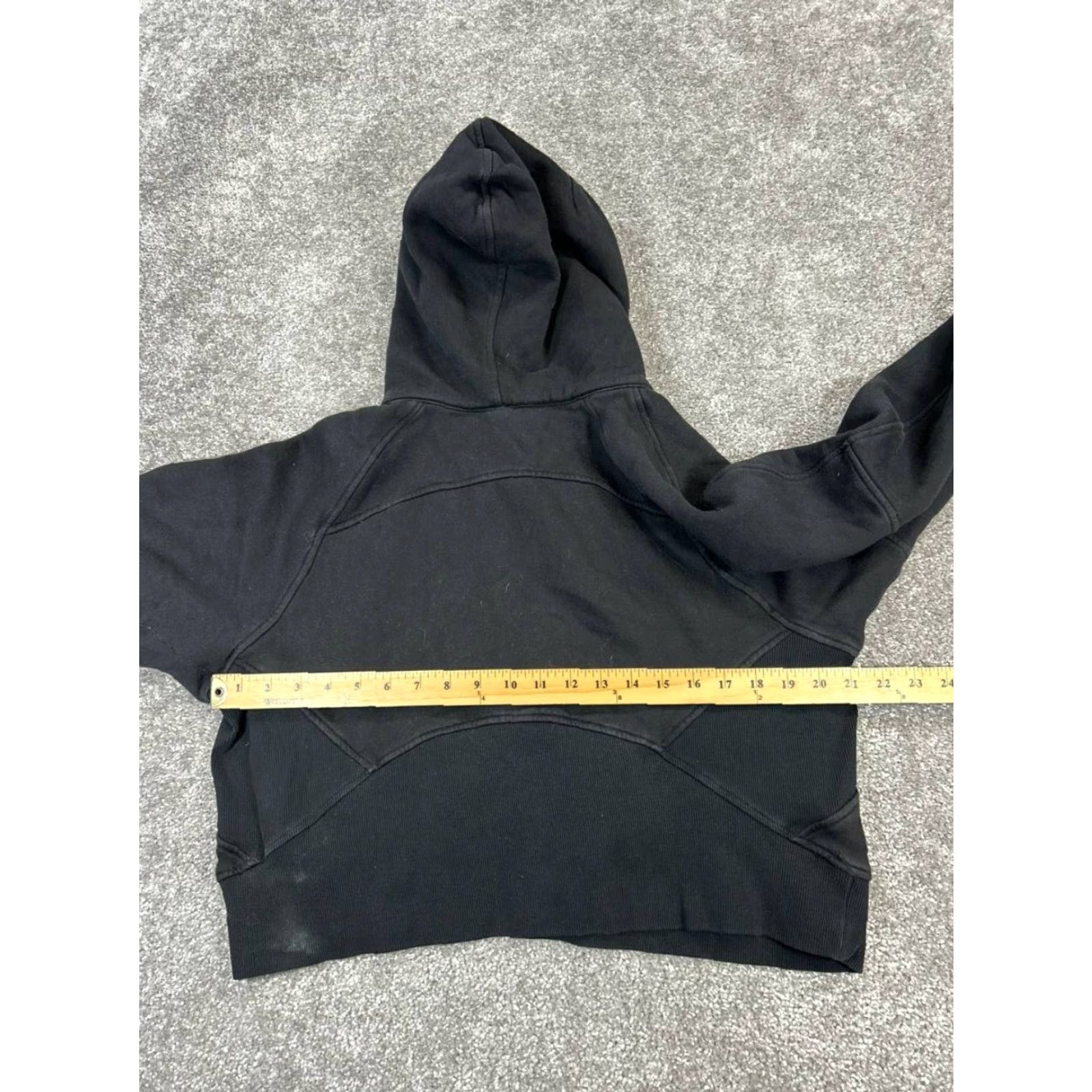 Lululemon Lululemon Scuba Hoodie Womens M Black Pullover Navy Logo Lightweight Fleece Activewear Winter/Run Womens Size M / US 6-8 / IT 42-44 - 5 Thumbnail