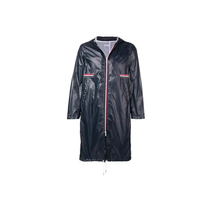 Thom Browne Thom Browne Navy Blue Hooded Casual Jacket Size US M / EU 48-50 / 2 - 1 Thumbnail