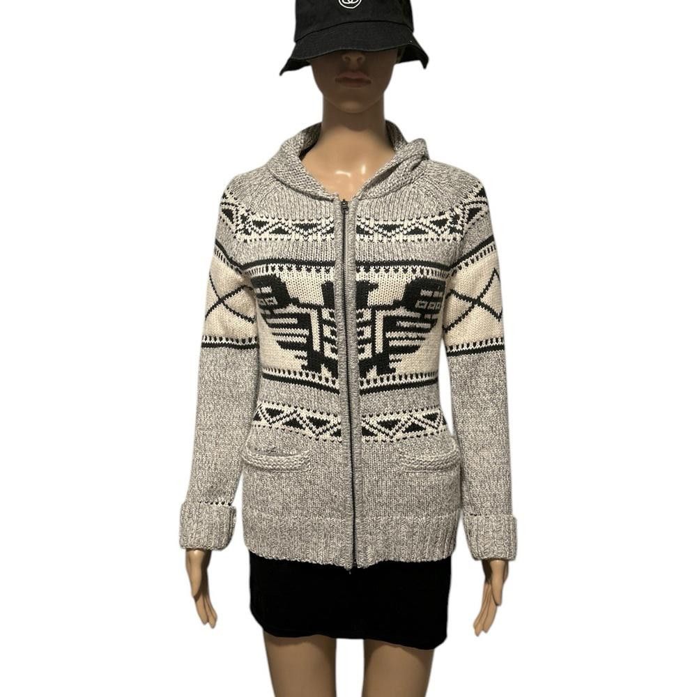 Designer Bluenotes Women's Grey Zip-Up Cardigan Sweater Size M/M Size M / US 6-8 / IT 42-44 - 3 Thumbnail
