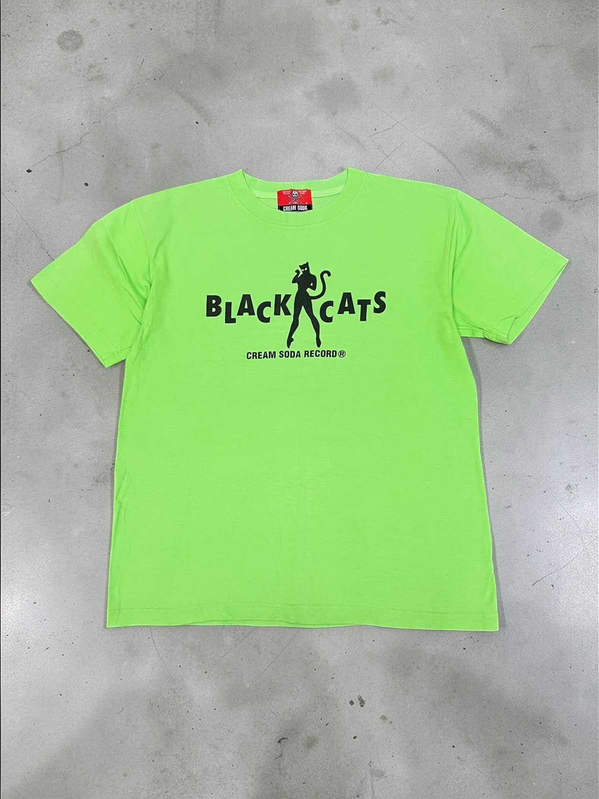 Other Cream Soda Black Cats USA Tour 1982 Neon Green T-Shirt Size US M / EU 48-50 / 2 - 1 Thumbnail