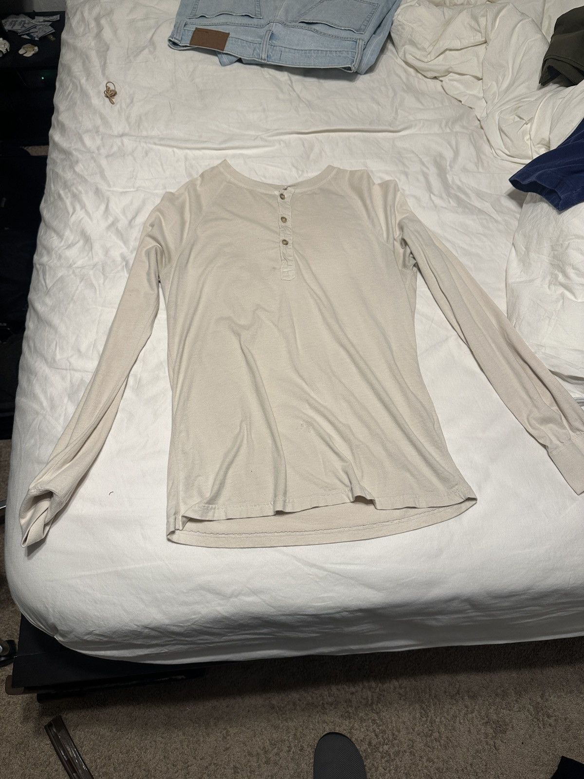 Pistol lake henley small cream made in LA