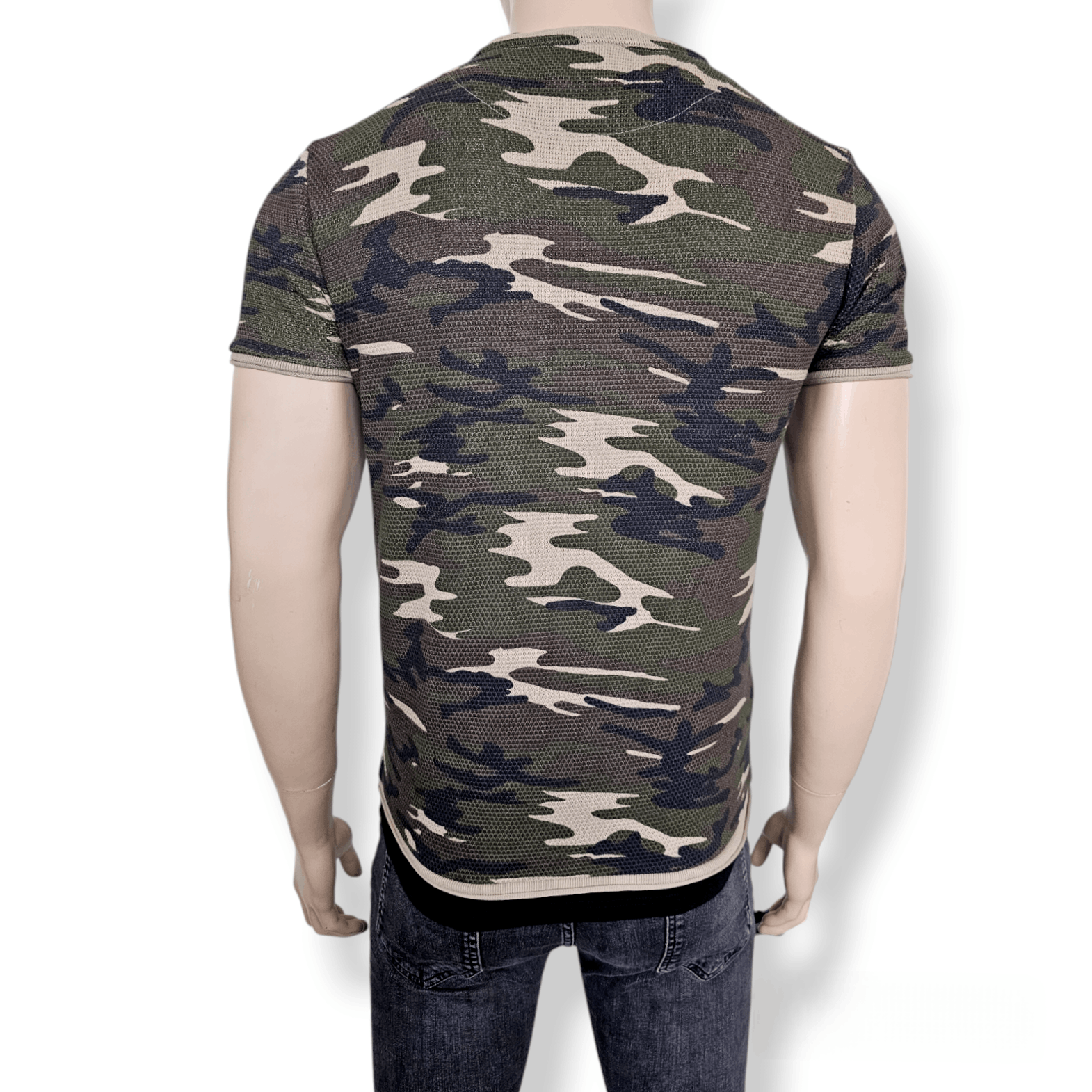 Zara Zara Man Camo Print Waffle Knit Muscle Shirt Size US L / EU 52-54 / 3 - 3 Thumbnail