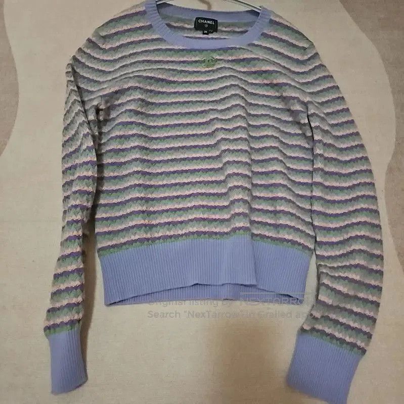 Chanel Chanel Purple Wool Long Sleeve Sweater . Size M / US 6-8 / IT 42-44 - 1 Thumbnail