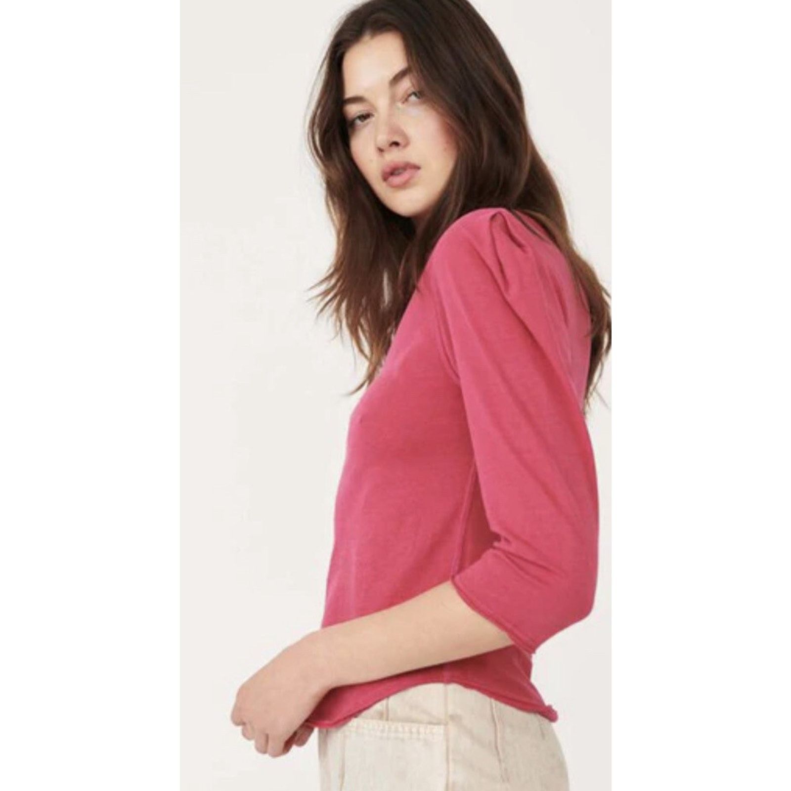 Free People Free People We the Free - Cotton Clover Top Rose XS A003387 Size XS / US 0-2 / IT 36-38 - 4 Thumbnail