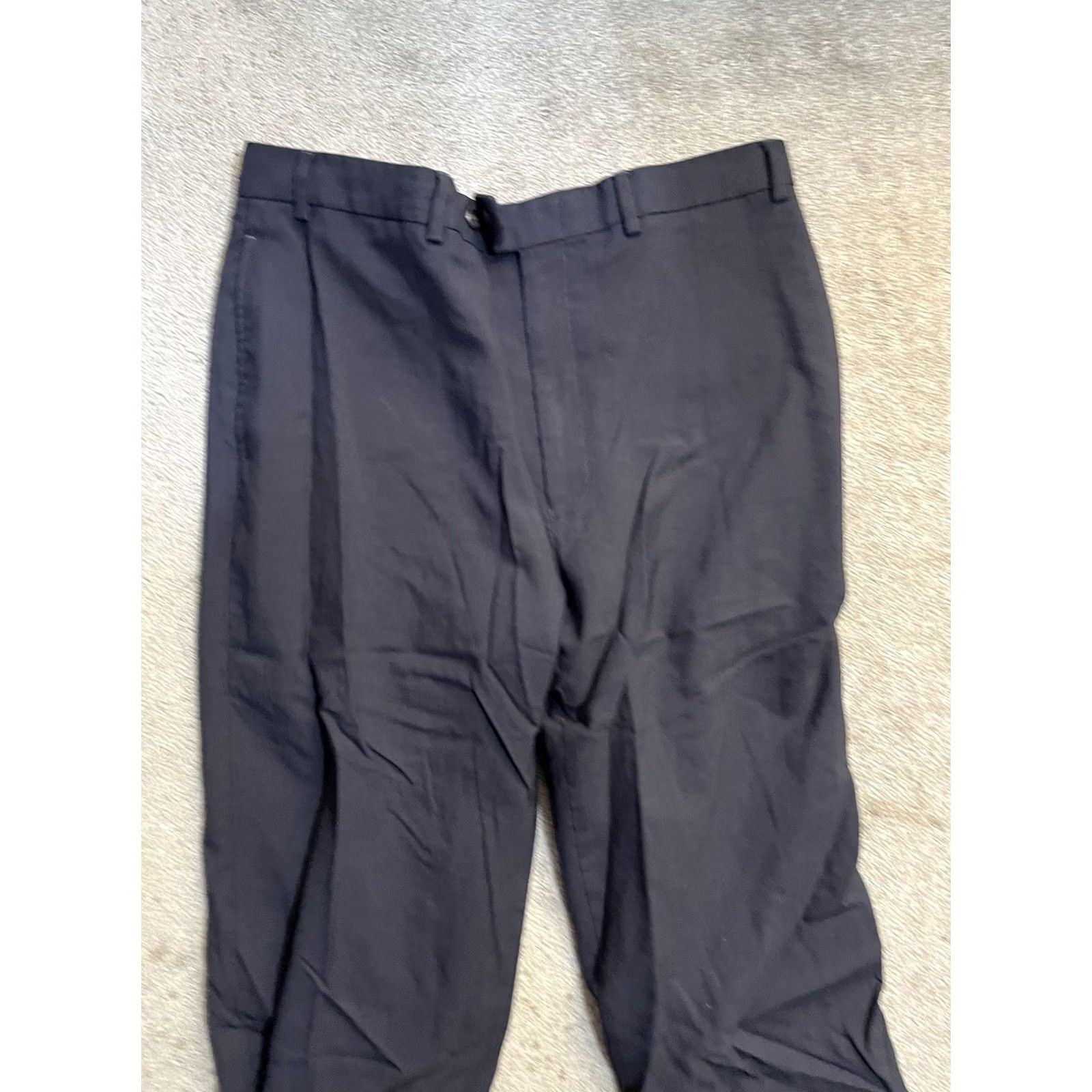 Ralph Lauren VINTAGE Lauren Ralph Lauren Flat Front Pants Comfort Navy Blue Men’s 36x32 Size US 36 / EU 52 - 2 Thumbnail