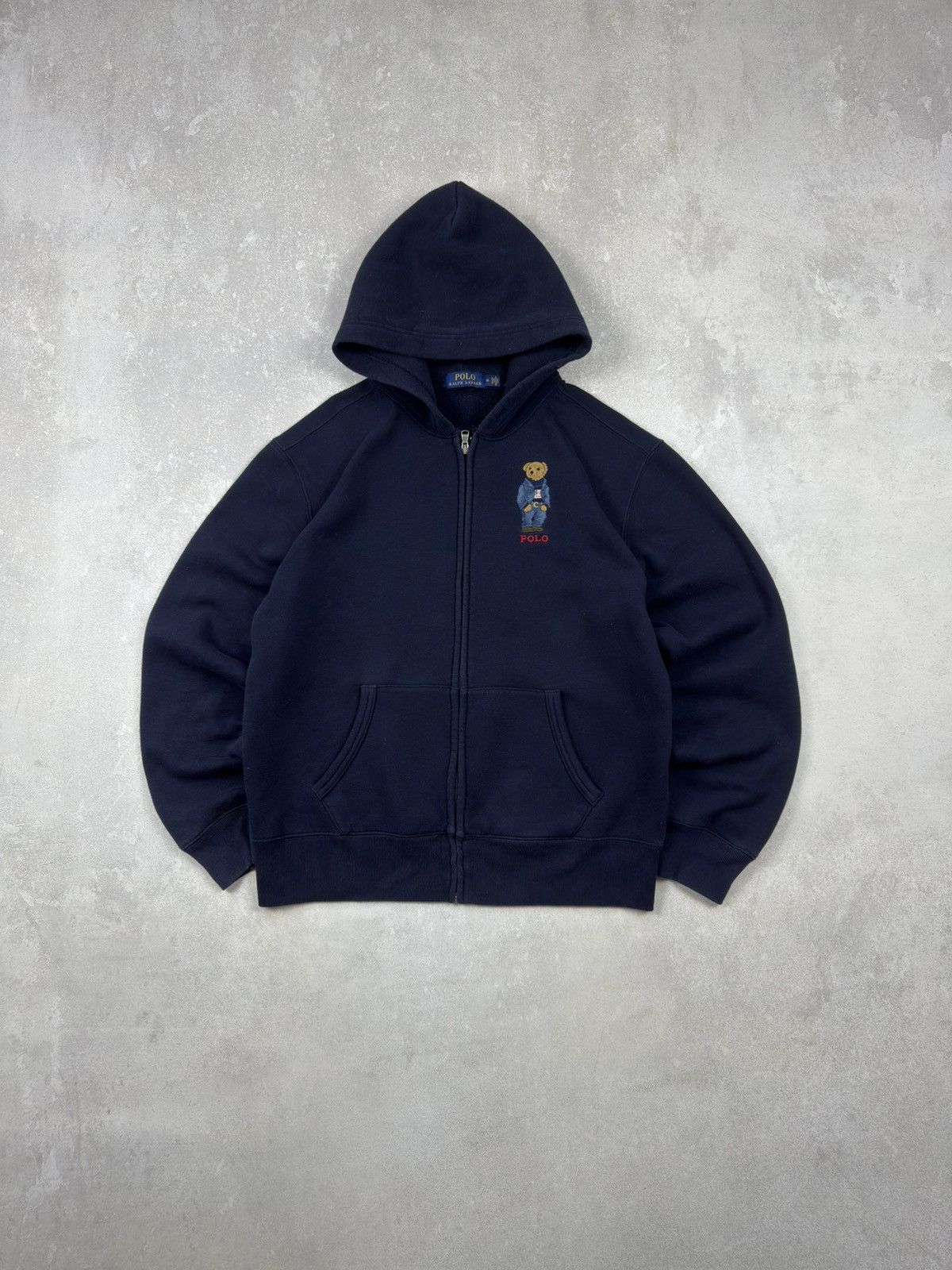 Polo Ralph Lauren Polo Ralph Lauren Polo Bear Fleece Blue Zip Hoodie Size US M / EU 48-50 / 2 - 1 Thumbnail