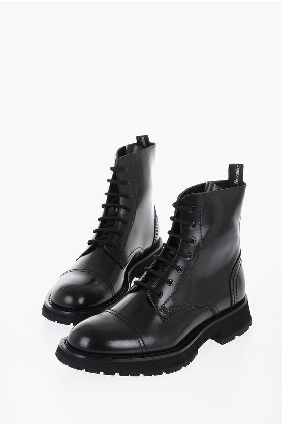 Alexander McQueen o1y1024 Ankle Boots in Black Size US 7 / EU 40 - 1 Thumbnail