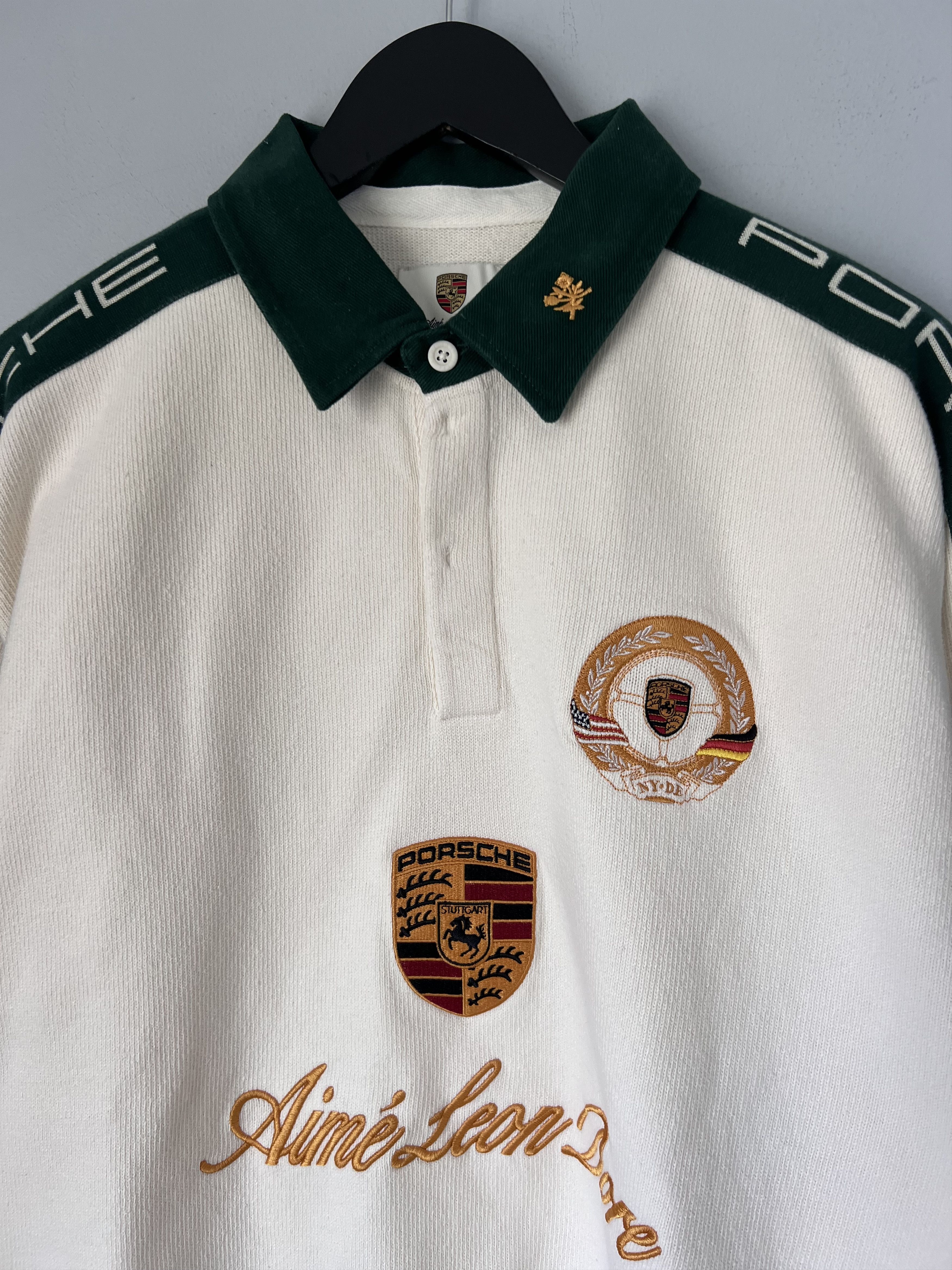 Aime Leon Dore × Porsche Design Aime Leon Dore Porsche Crest Rugby in Cream Size US XL / EU 56 / 4 - 2 Thumbnail