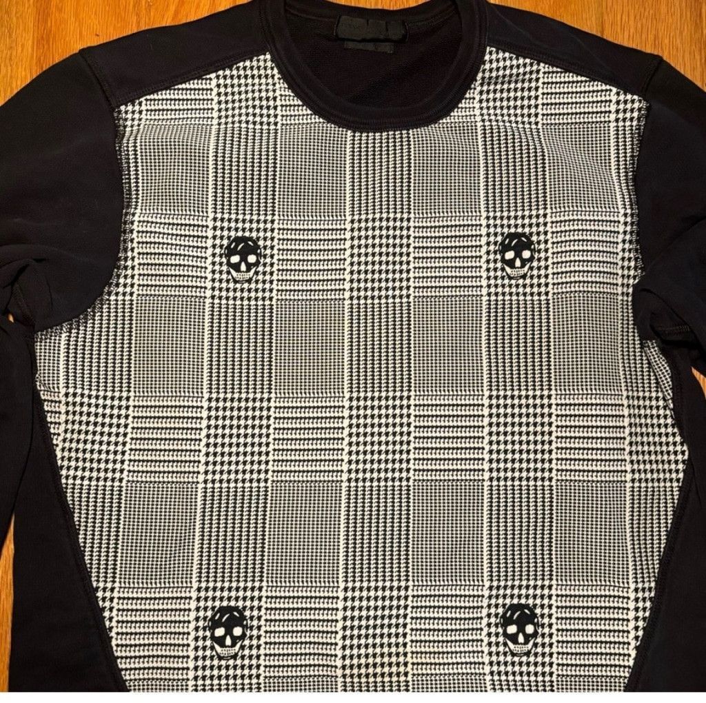Alexander McQueen Alexander McQueen Skull Jacquard Sweatshirt – Rare Black Size US S / EU 44-46 / 1 - 3 Thumbnail