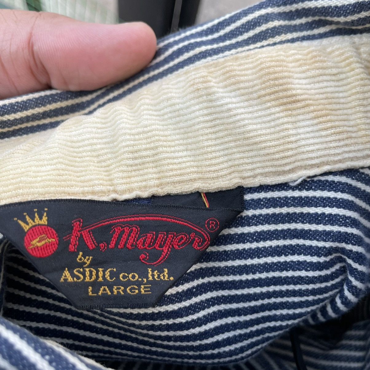 Japanese Brand 🔥🇯🇵K Mayer Striped Hickory Styles Buttons Works Shirts Size US M / EU 48-50 / 2 - 15 Thumbnail