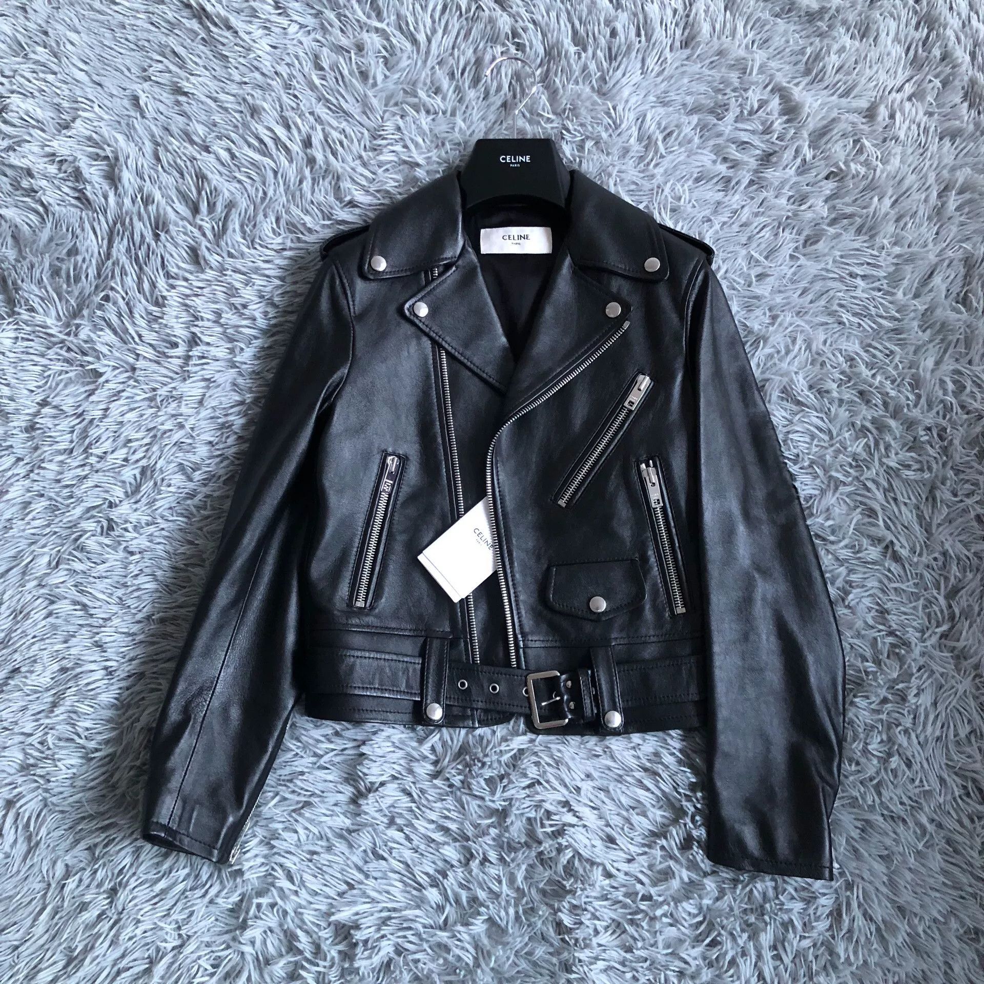 Celine Celine Motorcycle Leather Jacket Size XS / US 0-2 / IT 36-38 - 1 Thumbnail