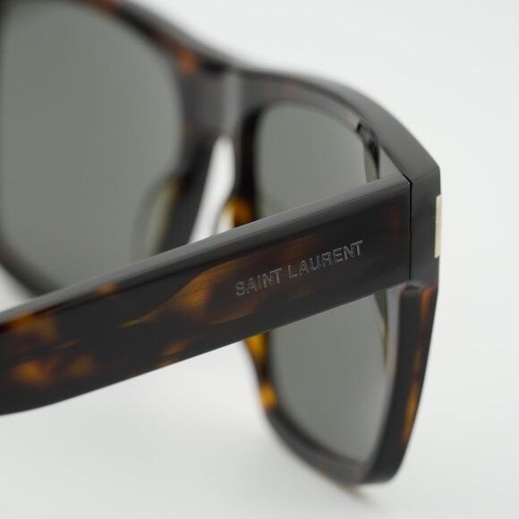 Saint Laurent Paris Saint Laurent SL424 002 Sunglasses Havana Square Frame, Grey Size ONE SIZE - 5 Thumbnail
