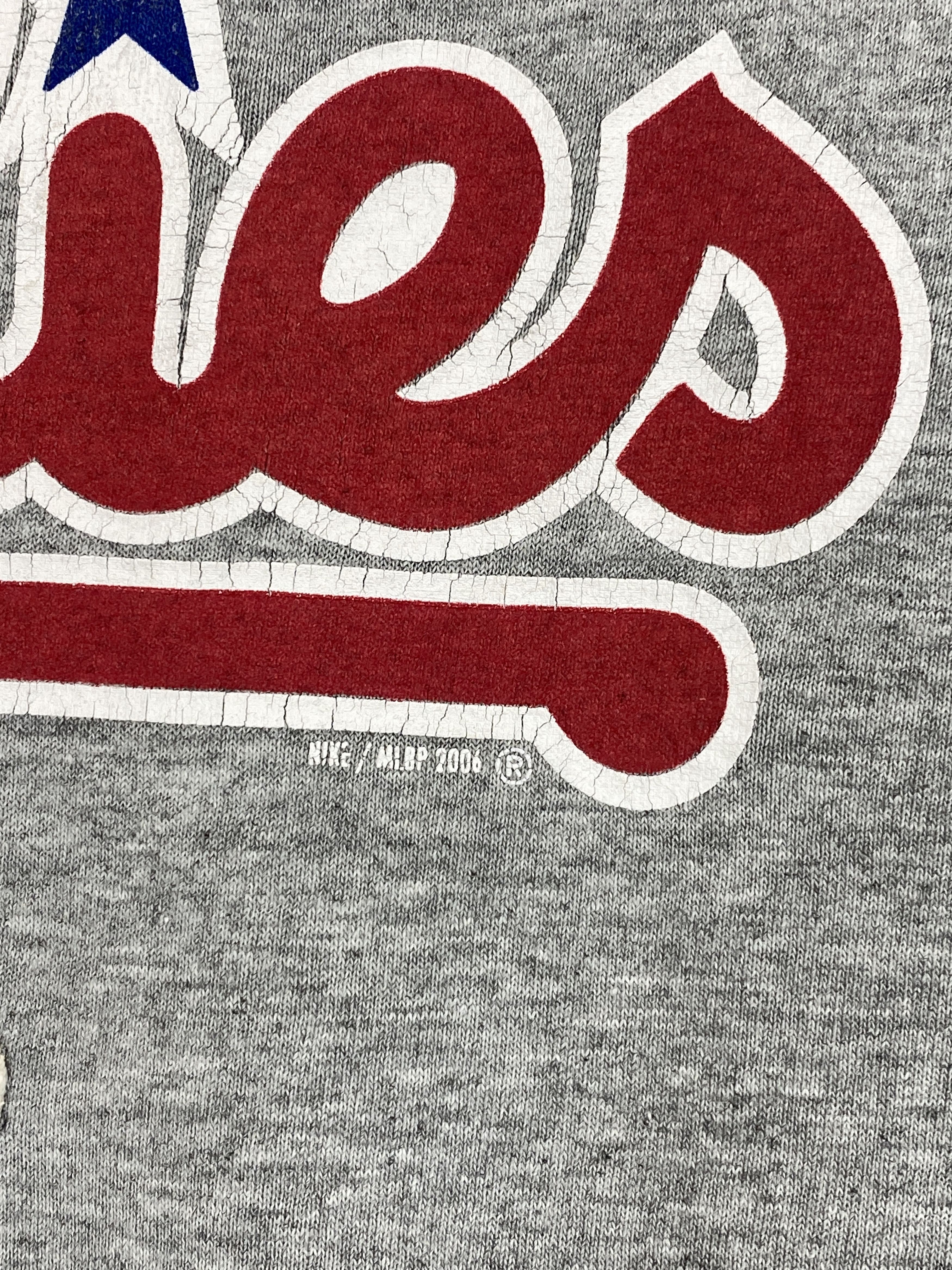 Nike × Vintage Vintage Nike Phillies Spellout Crewneck T Shirt TA0705 Size US L / EU 52-54 / 3 - 10 Thumbnail