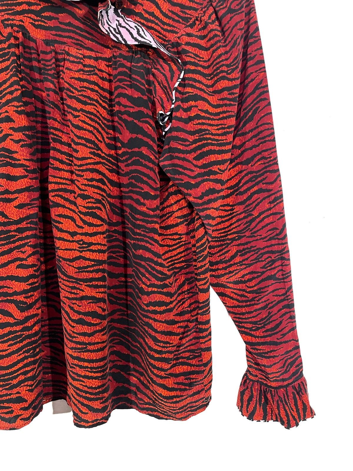 H&M × Kenzo Kenzo x HM Women Red Tiger Silk Blouse Size 36/S Size S / US 4 / IT 40 - 3 Thumbnail