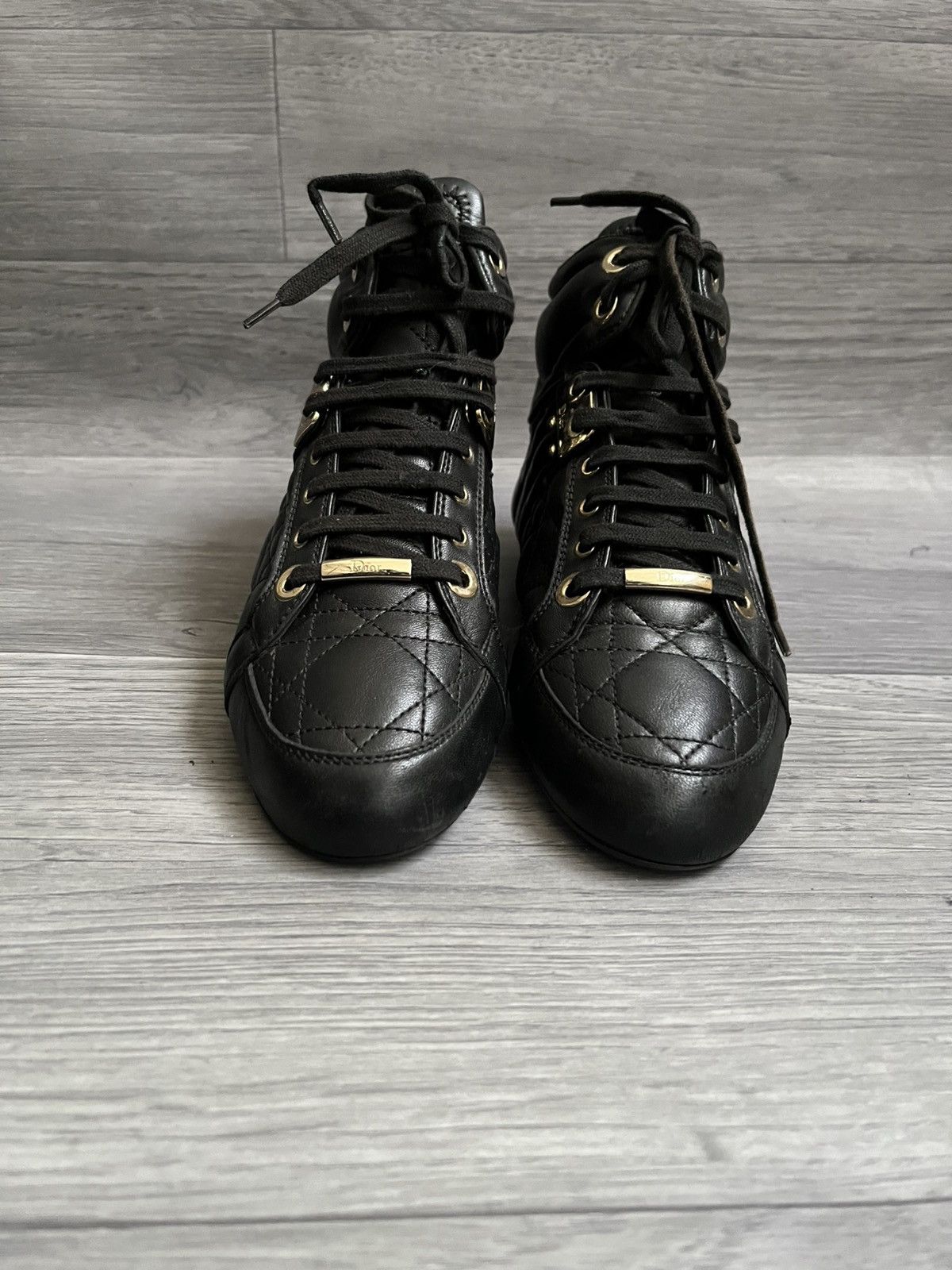 Dior Christian Dior cannage quilted high top sneakers Size US 6 / IT 36 - 3 Thumbnail