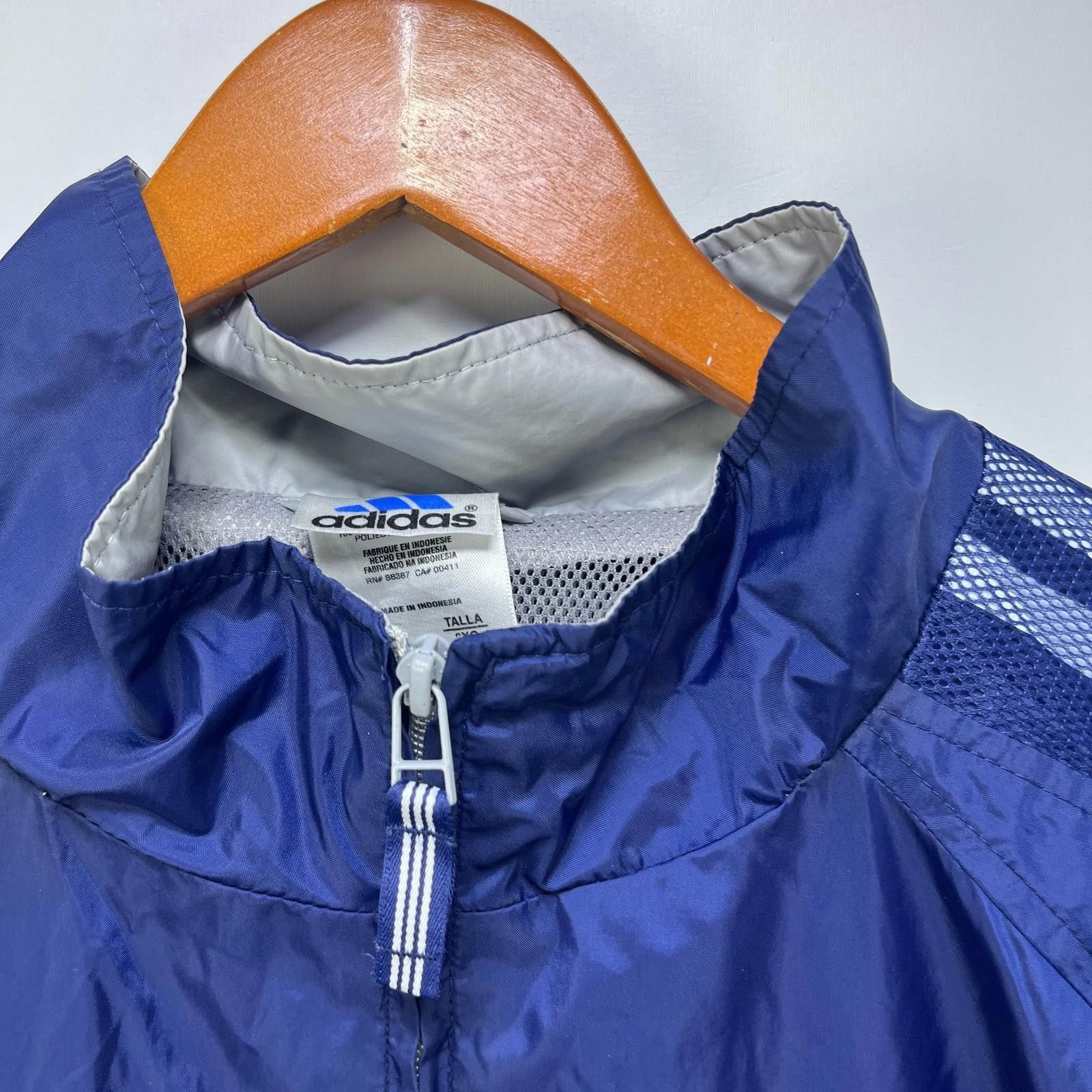 Adidas Vintage 90s Adidas Full Zip Windbreaker Jacket 2XL Size US XXL / EU 58 / 5 - 4 Thumbnail