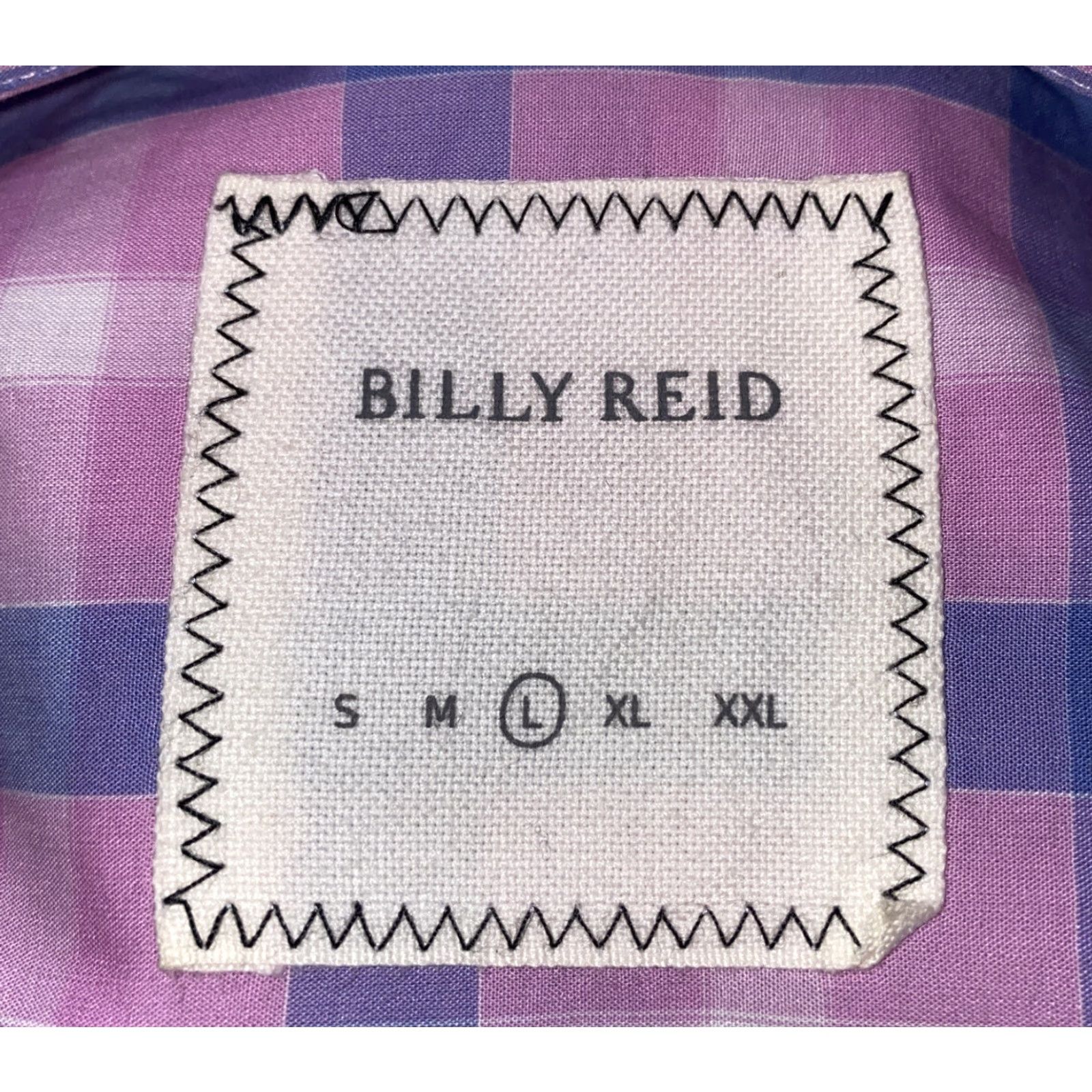 Billy Reid Billy Reid Shirt Mens Pink/Purple Long Sleeve Button-Up Size L Armpit 24in Button Front Cotton? Check Pattern Size US L / EU 52-54 / 3 - 6 Thumbnail