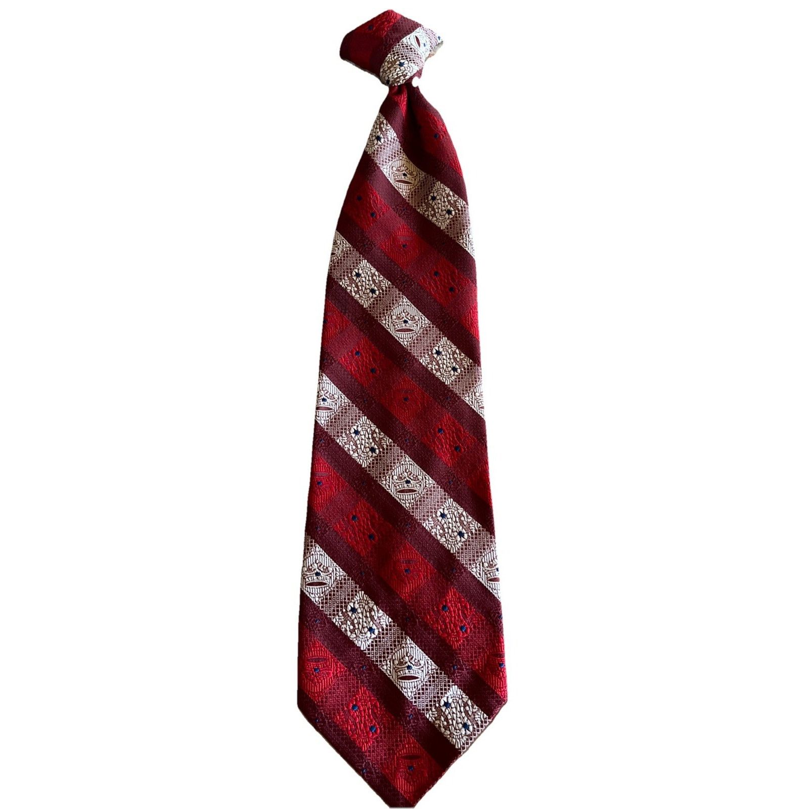 Other Vintage De Luxe Cravat Red Tie Polyester Clip On Necktie Size ONE SIZE - 1 Thumbnail