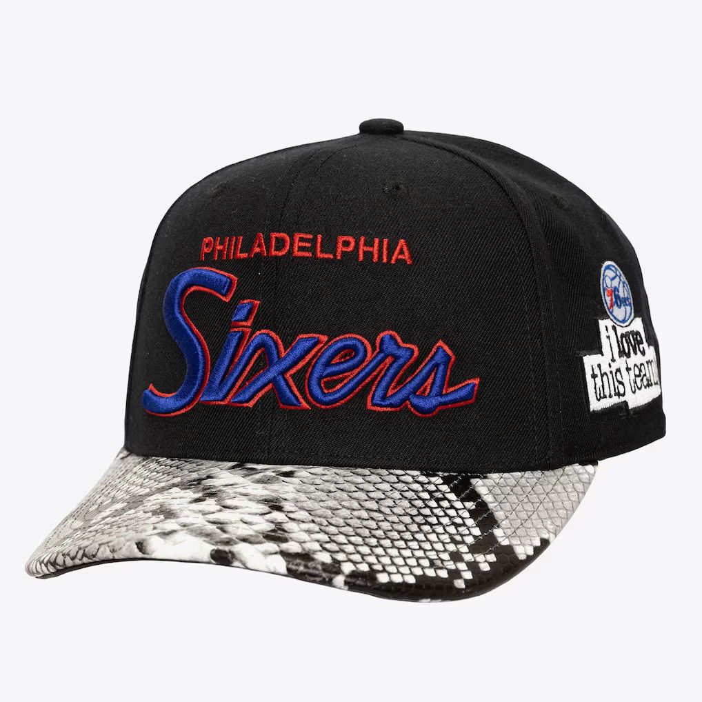 Just Don × Mitchell & Ness Just Don Sixers Snakeskin strapback hat Size ONE SIZE - 1 Thumbnail