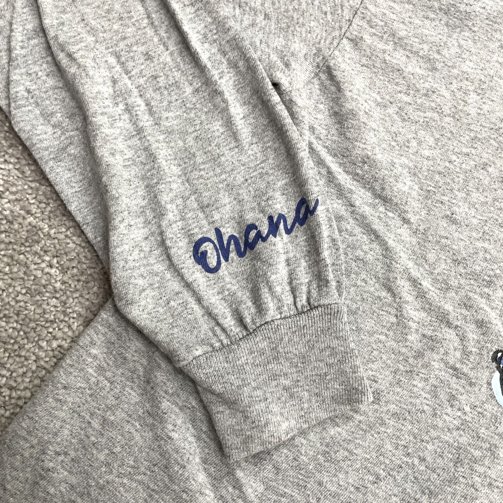 Disney Disney Stitch Cropped Top Womens XL Gray Long Sleeve Crew Neck Cotton Tee Size XL / US 12-14 / IT 48-50 - 4 Thumbnail