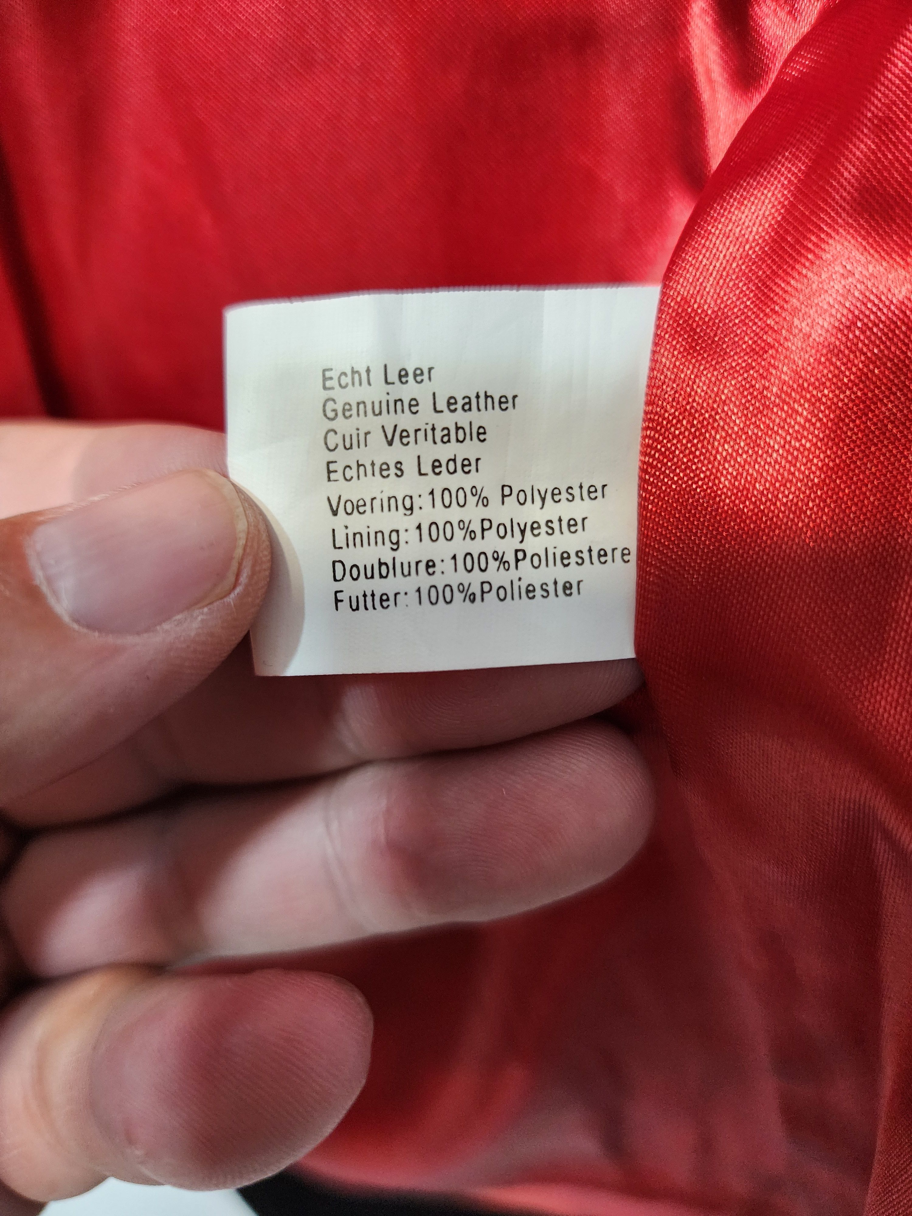 Genuine Leather Red leather skirt. Size 34" / US 12 / IT 48 - 10 Thumbnail