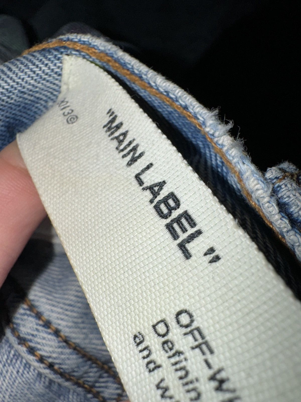 Off-White × Virgil Abloh Off-White Slim Low Crotch Graffiti Jeans - No Belt Size 29" - 9 Thumbnail