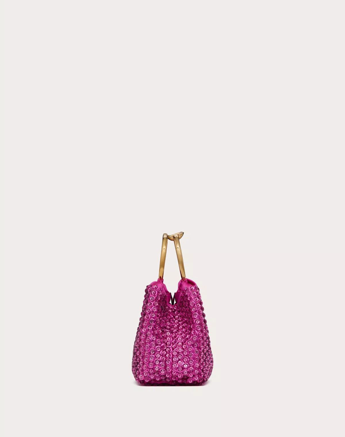 Valentino oc11z0725 Size:OS/Secrets Embroidered Bucket Bag in Pink Size ONE SIZE - 4 Thumbnail