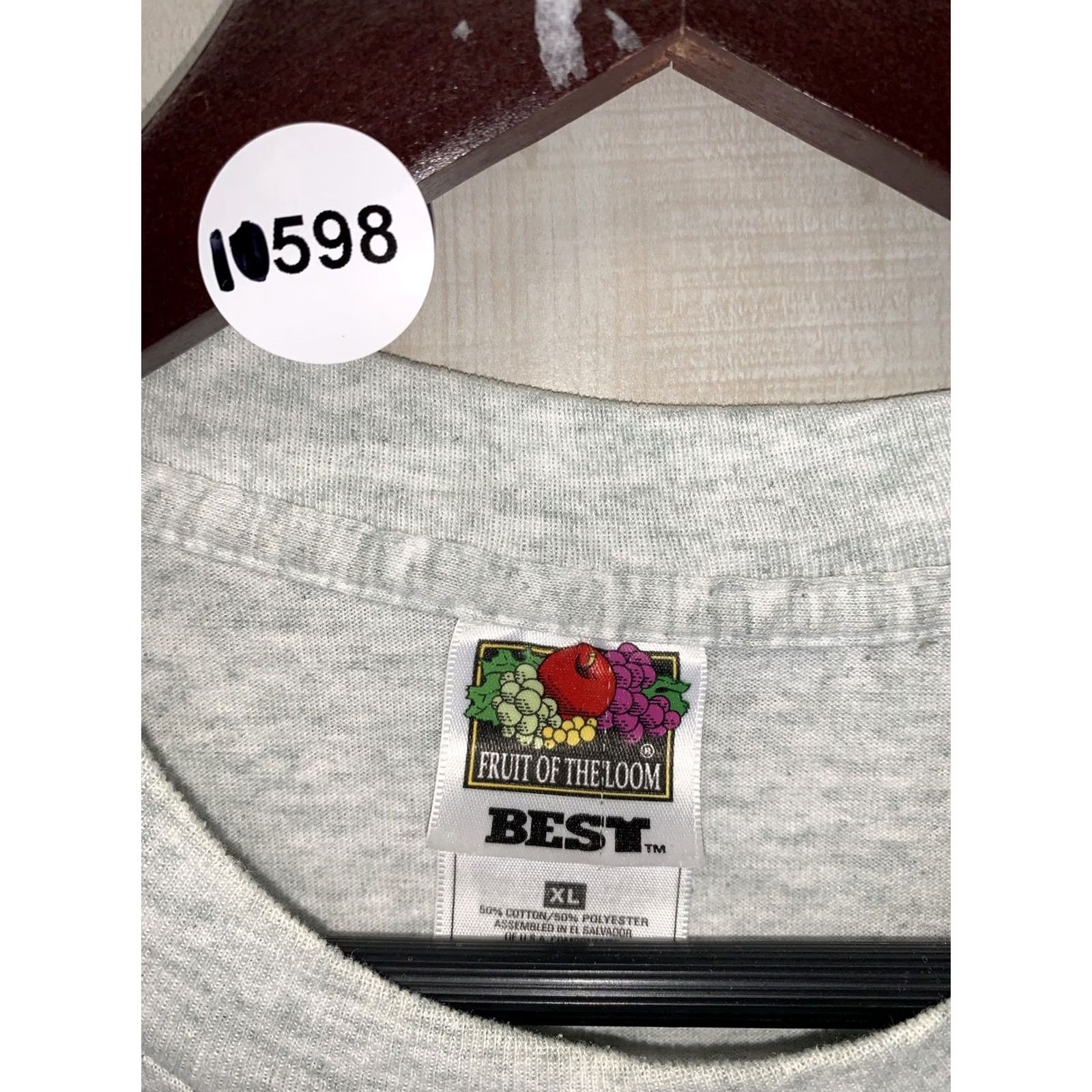 Fruit Of The Loom VINTAGE Moving Vietnam Memorial Pontiac Michigan Mens Graphic T Shirt Gray XL 90s Military Size US XL / EU 56 / 4 - 3 Thumbnail