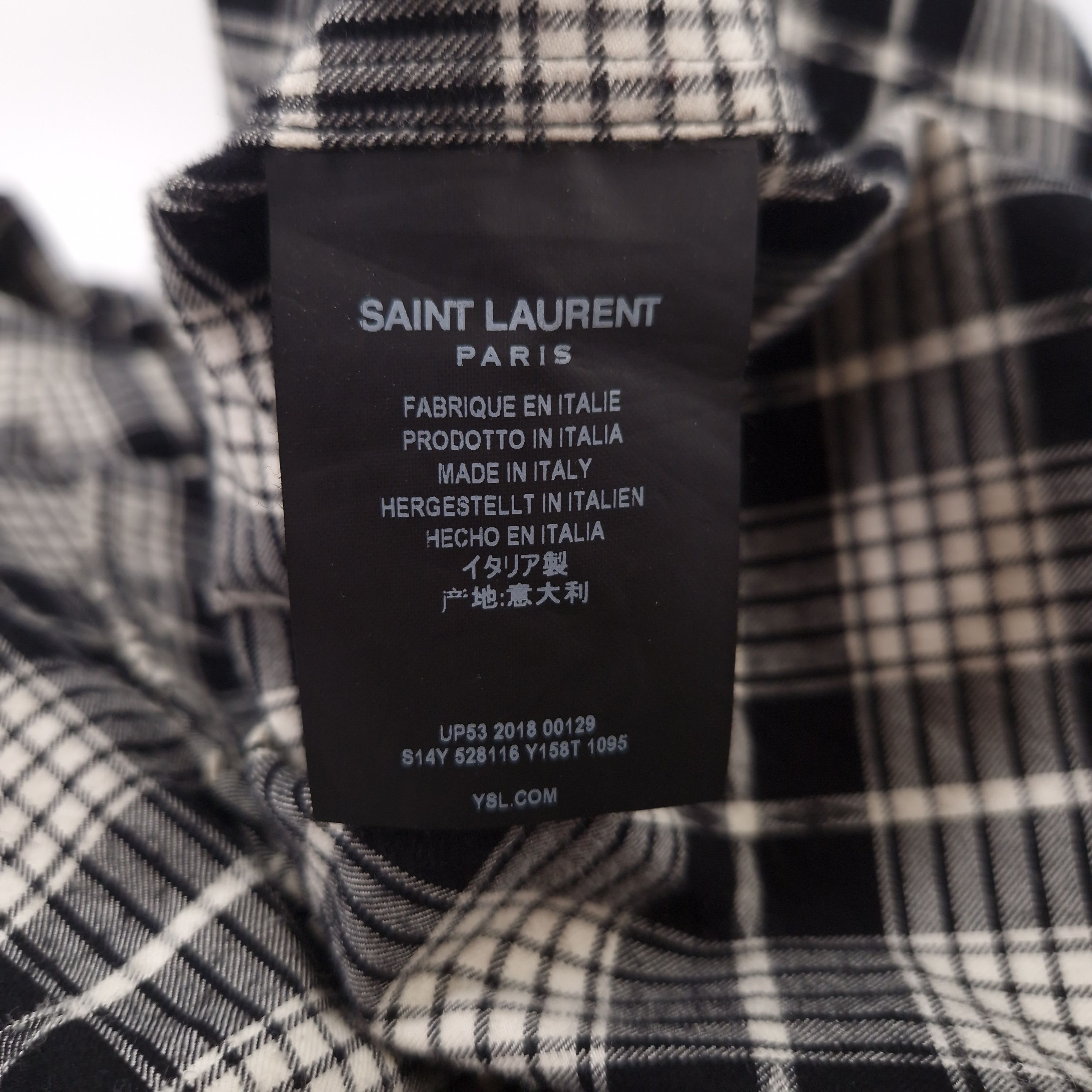 Saint Laurent Paris Flannel Shirt Cashmere Blend Size US M / EU 48-50 / 2 - 3 Thumbnail